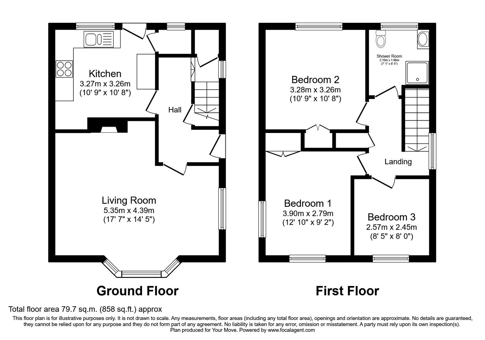 Floorplan of 3 bedroom Semi Detached House for sale, West Green, Wolverhampton, West Midlands, WV4