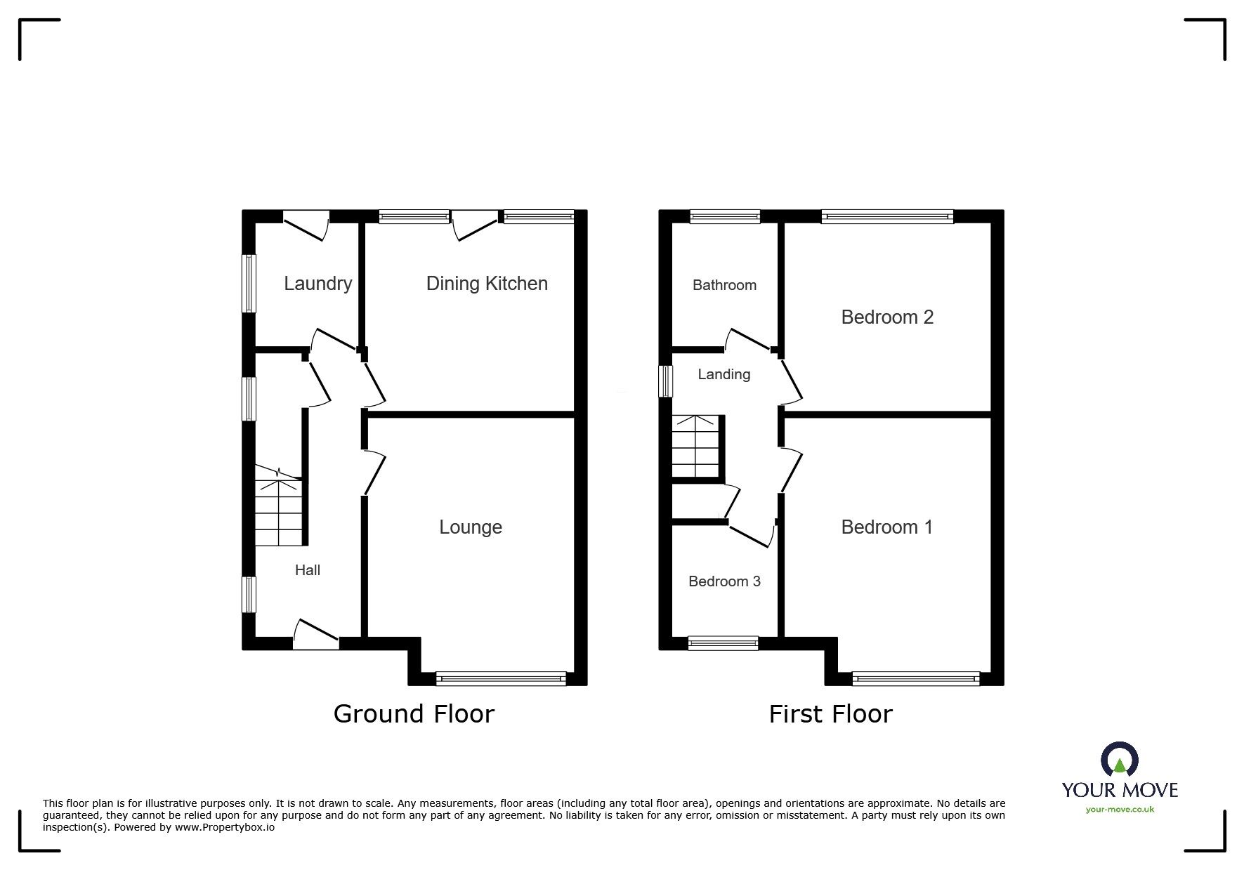 Floorplan of 3 bedroom Semi Detached House to rent, Lawfred Avenue, Wolverhampton, West Midlands, WV11