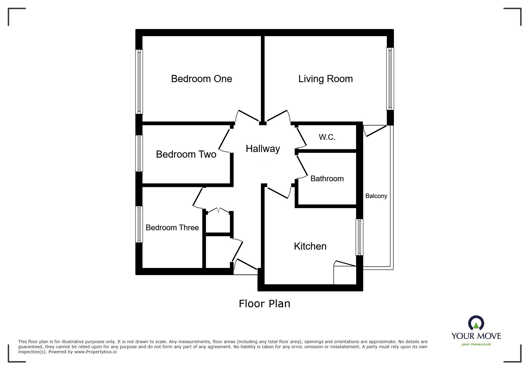 Floorplan of 3 bedroom  Flat to rent, Warstones Gardens, Wolverhampton, West Midlands, WV4