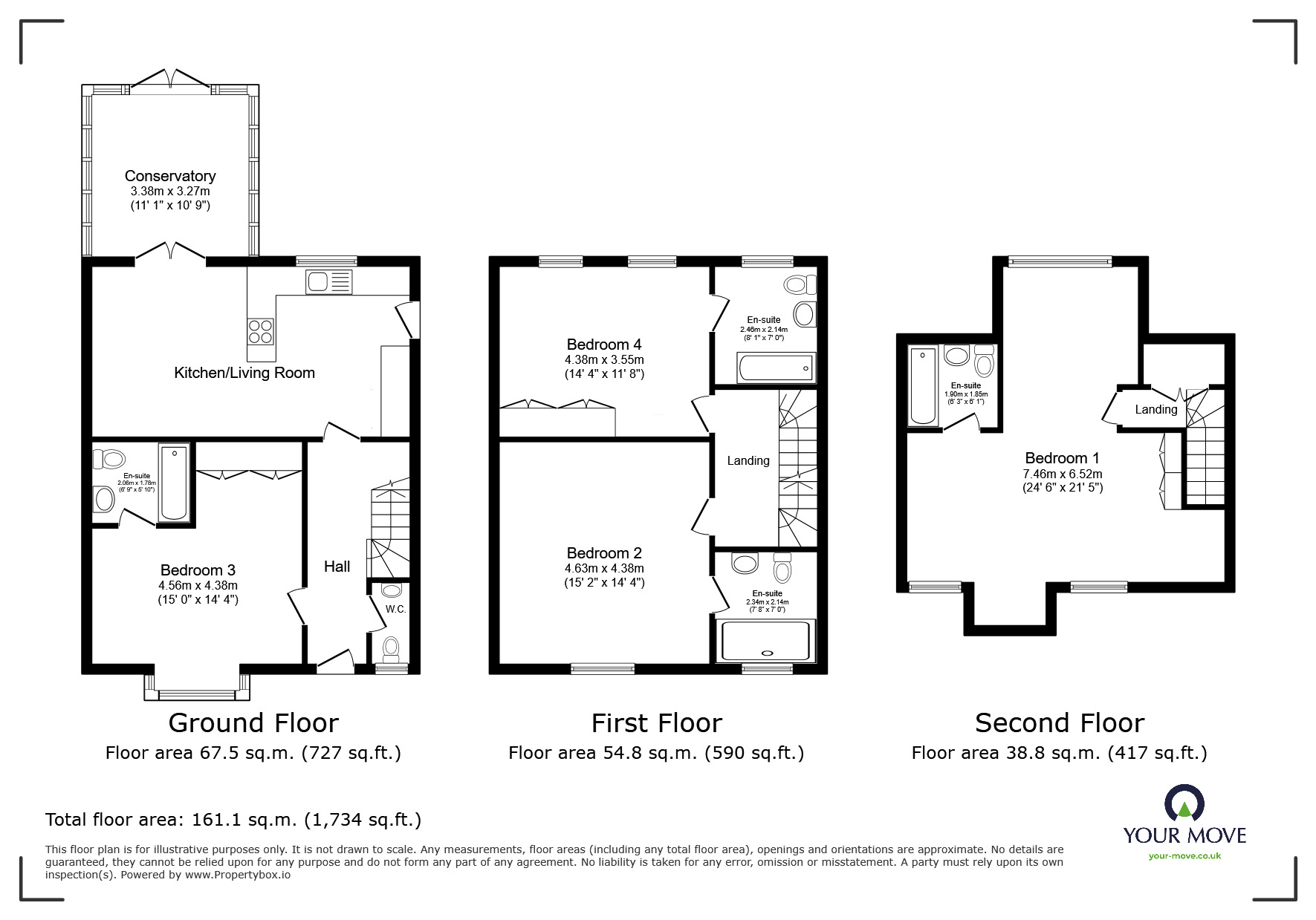Floorplan of 4 bedroom Detached House for sale, Cannock Road, Wednesfield, West Midlands, WV10