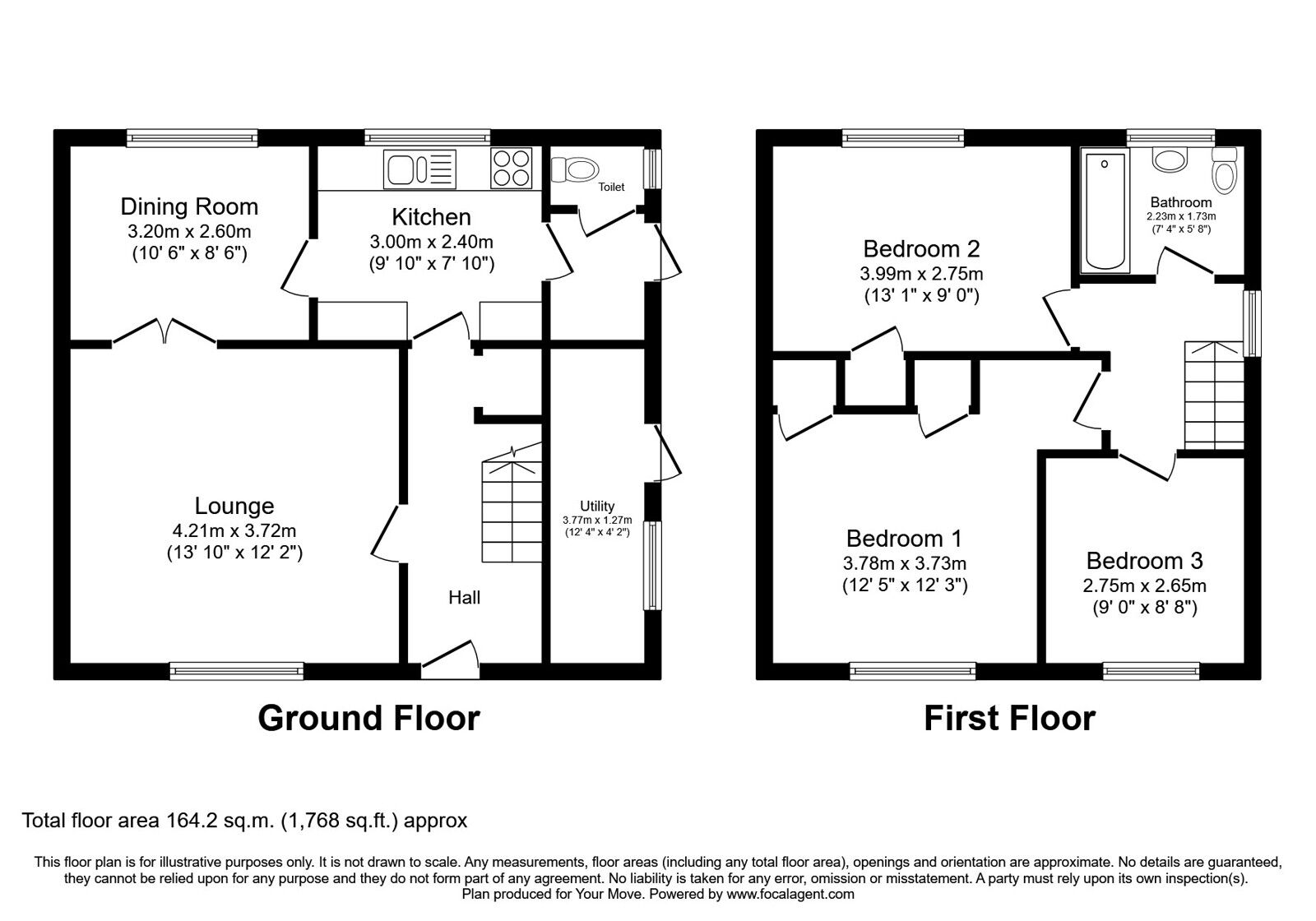 Floorplan of 3 bedroom Semi Detached House for sale, Eastcroft Road, Wolverhampton, West Midlands, WV4