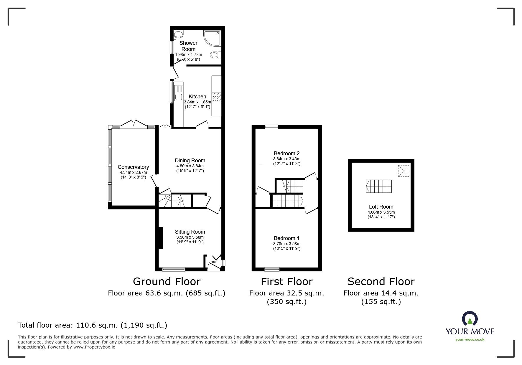 Floorplan of 2 bedroom Semi Detached House for sale, Coventry Street, Wolverhampton, West Midlands, WV1