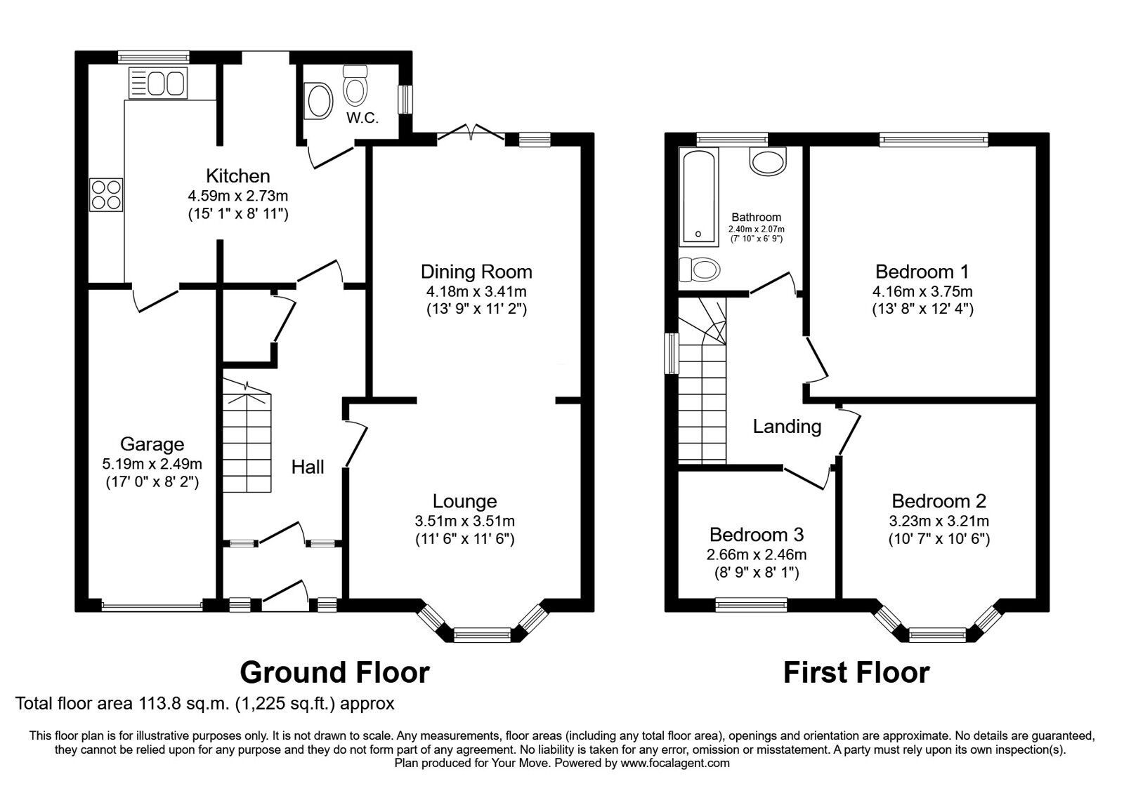 Floorplan of 3 bedroom Semi Detached House for sale, Mandale Road, Wolverhampton, West Midlands, WV10