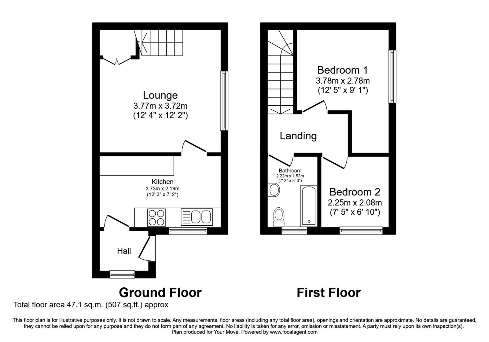 Floorplan of 2 bedroom  Flat for sale, Lonsdale Road, Wolverhampton, West Midlands, WV3