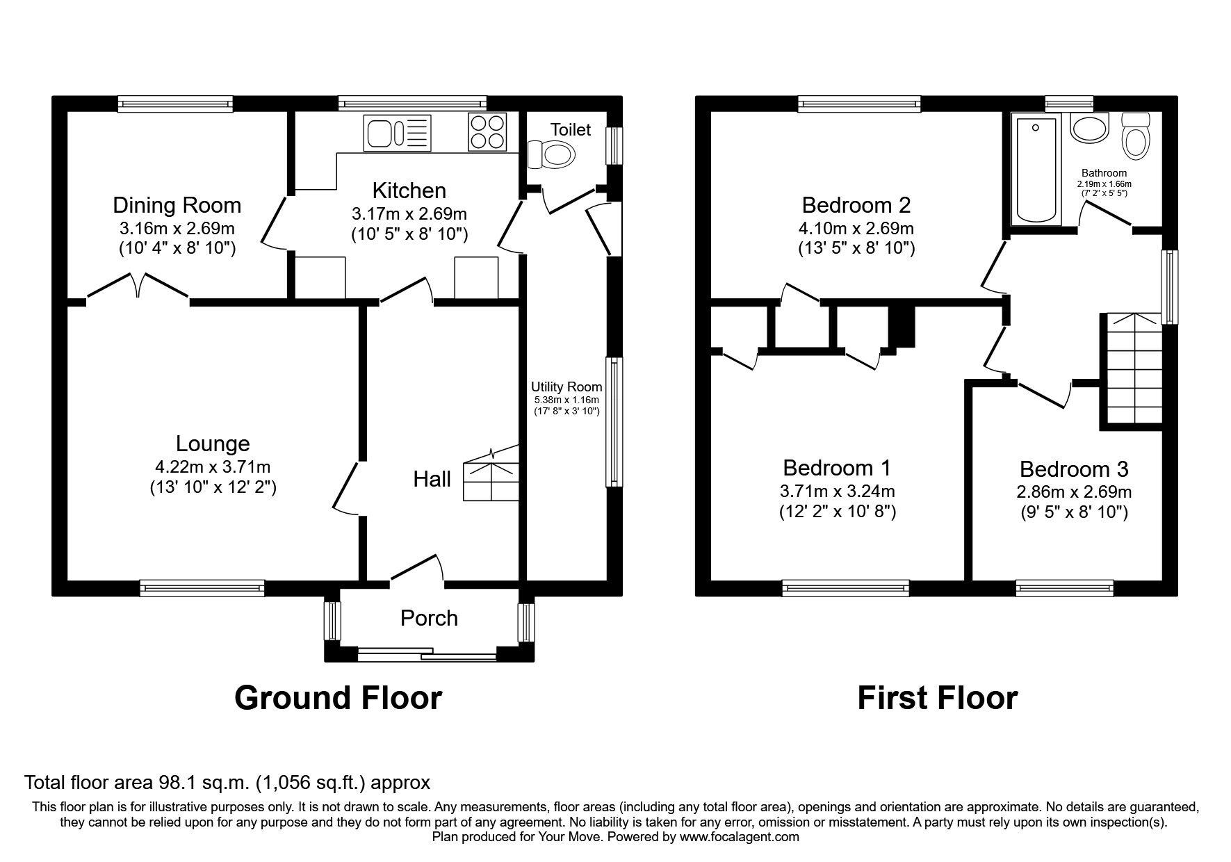 Floorplan of 3 bedroom Semi Detached House for sale, Ludstone Avenue, Wolverhampton, West Midlands, WV4