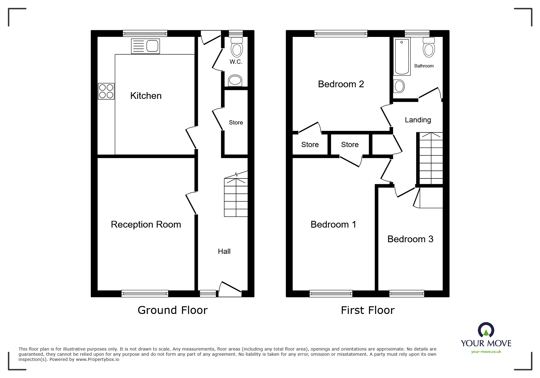 Floorplan of 3 bedroom Mid Terrace House to rent, Barnwood Road, Wolverhampton, West Midlands, WV8