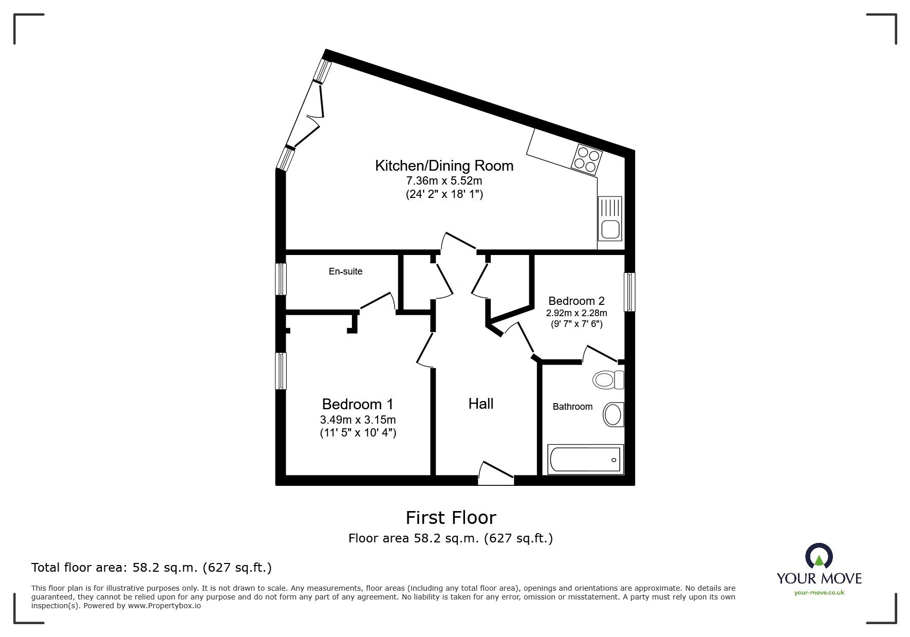 Floorplan of 2 bedroom  Flat to rent, Albion Street, Wolverhampton, West Midlands, WV1