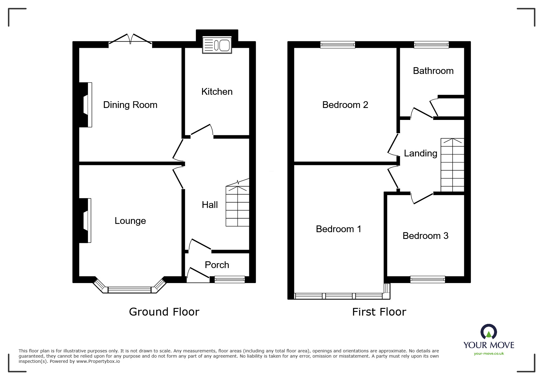 Floorplan of 3 bedroom Semi Detached House to rent, Fairview Road, Wednesfield, West Midlands, WV11