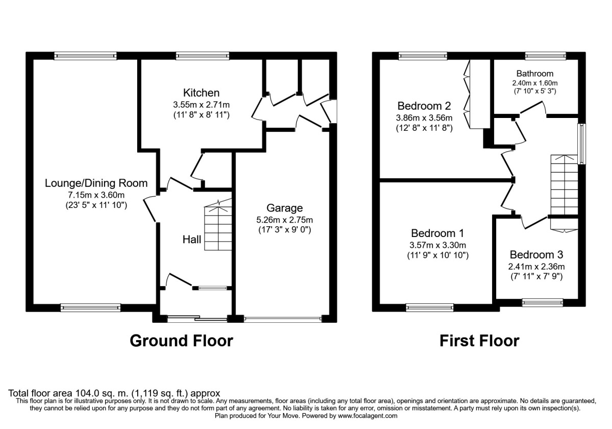 Floorplan of 3 bedroom Semi Detached House to rent, Elizabeth Avenue, Wolverhampton, West Midlands, WV4