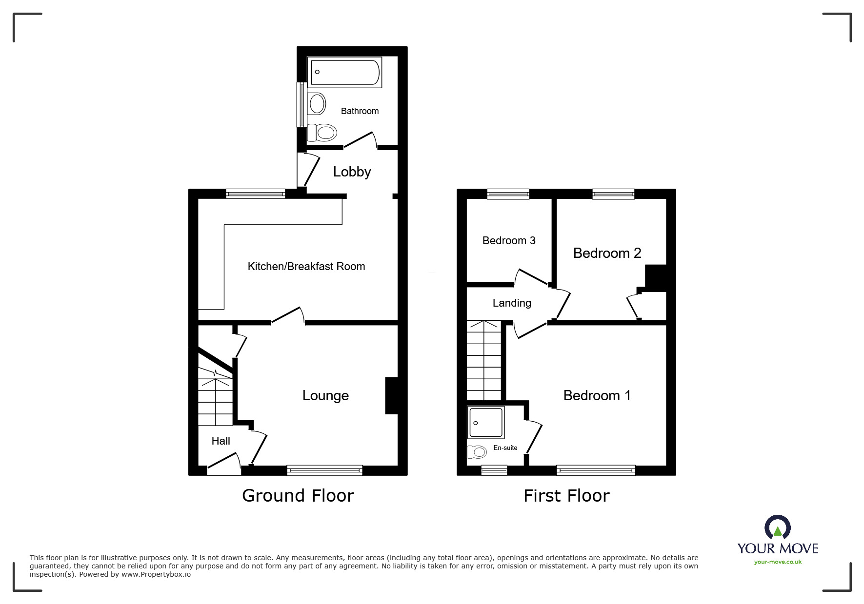 Floorplan of 3 bedroom Mid Terrace House to rent, Essington Road, Willenhall, West Midlands, WV12