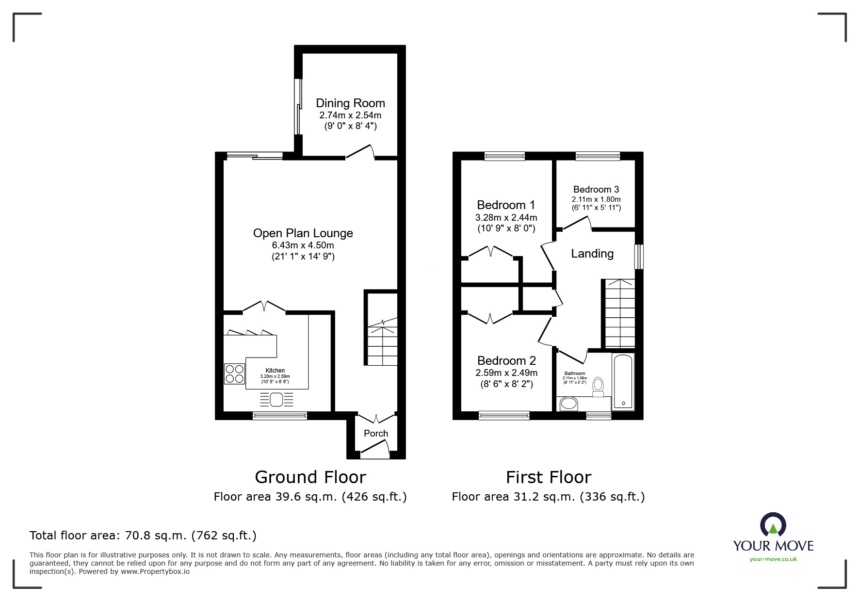 Floorplan of 3 bedroom Semi Detached House to rent, Roebuck Glade, Willenhall, West Midlands, WV12