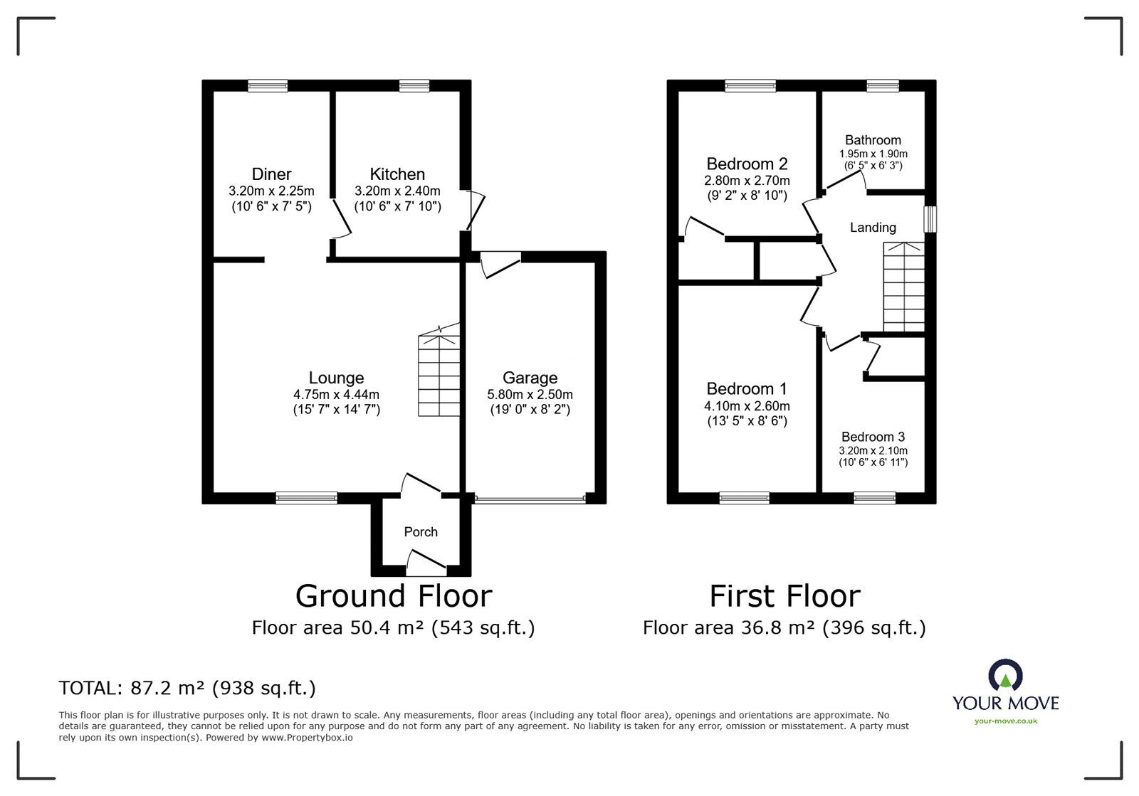 Floorplan of 3 bedroom Detached House for sale, Ellards Drive, Wolverhampton, West Midlands, WV11