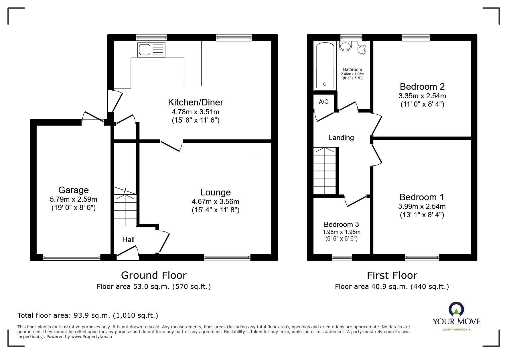 Floorplan of 3 bedroom Link Detached House for sale, Blackbrook Way, Wolverhampton, West Midlands, WV10