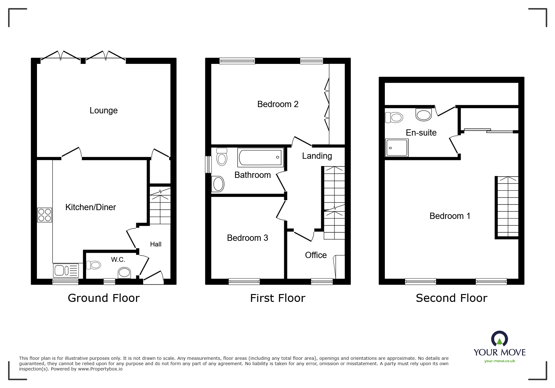 Floorplan of 3 bedroom Semi Detached House to rent, Humphries Road, Wolverhampton, West Midlands, WV10
