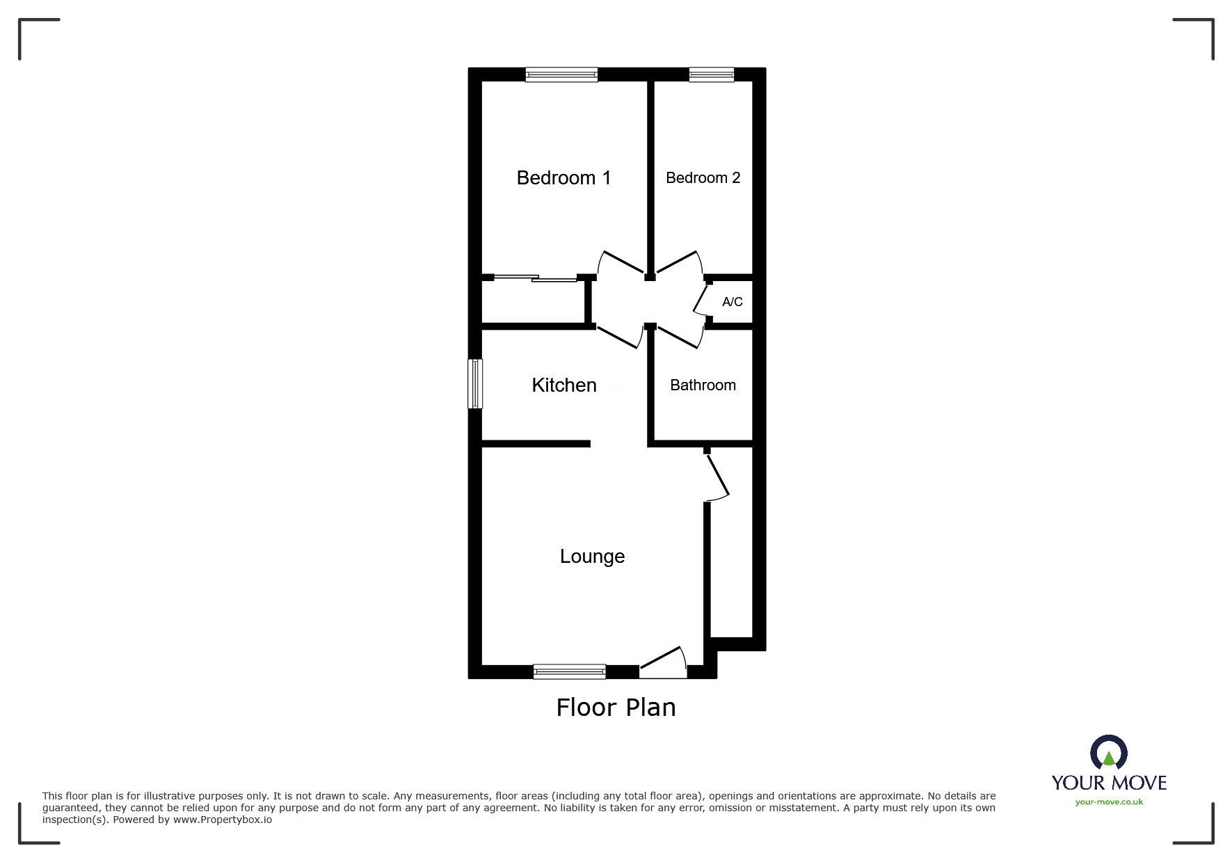 Floorplan of 2 bedroom  Flat to rent, Willowdale Grange, Wolverhampton, West Midlands, WV6