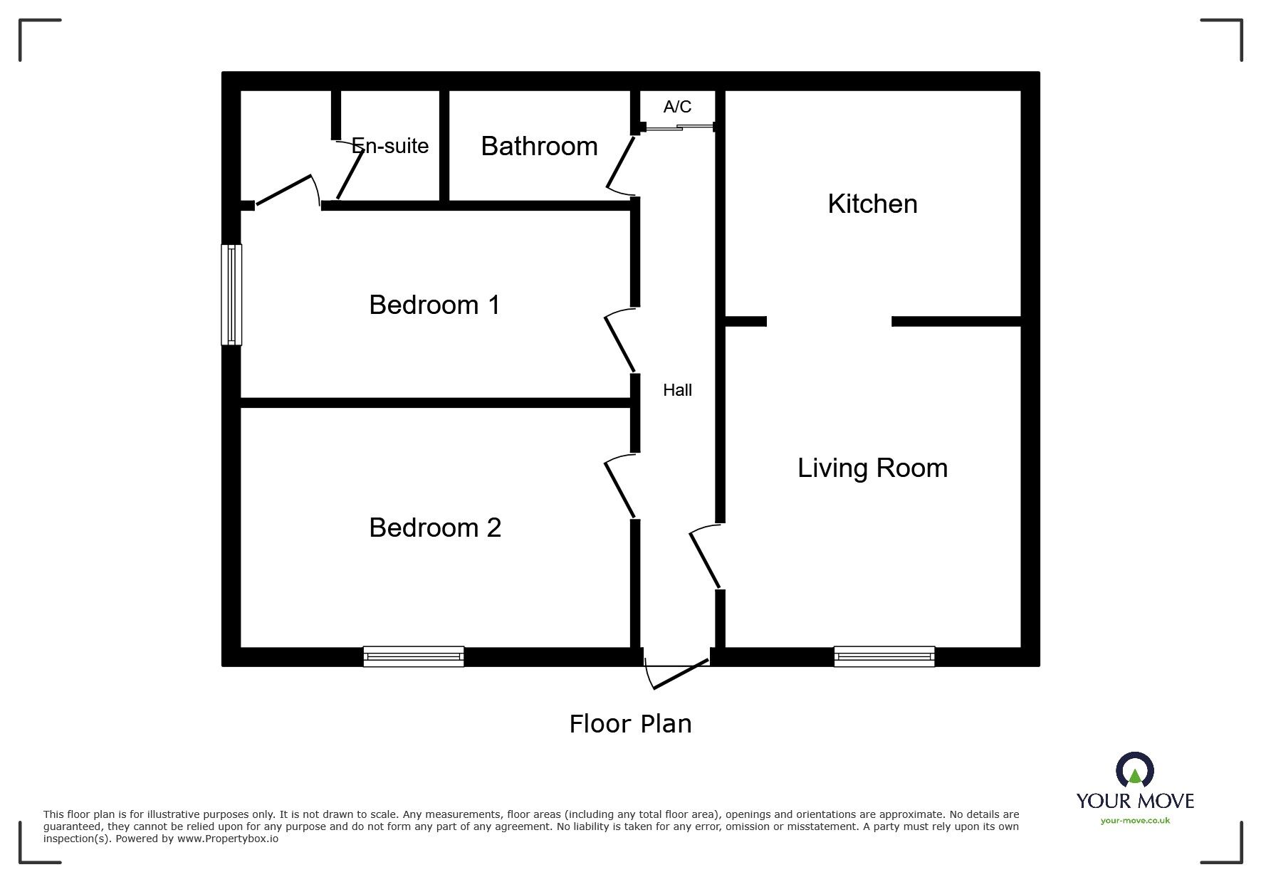 Floorplan of 2 bedroom  Flat to rent, Pennant Court, Penn Road, West Midlands, WV3