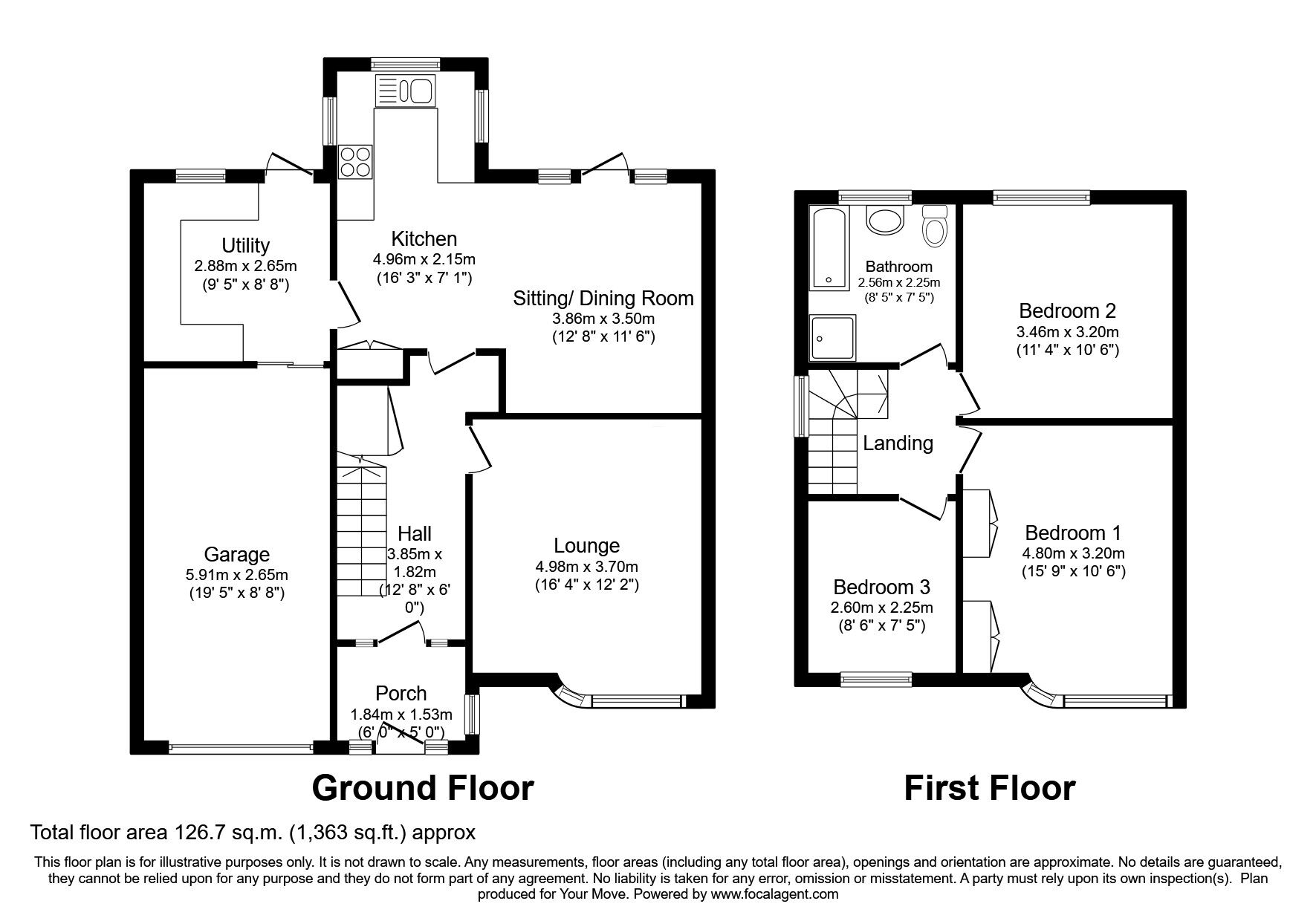 Floorplan of 3 bedroom Semi Detached House for sale, Belvedere Avenue, Wolverhampton, West Midlands, WV4