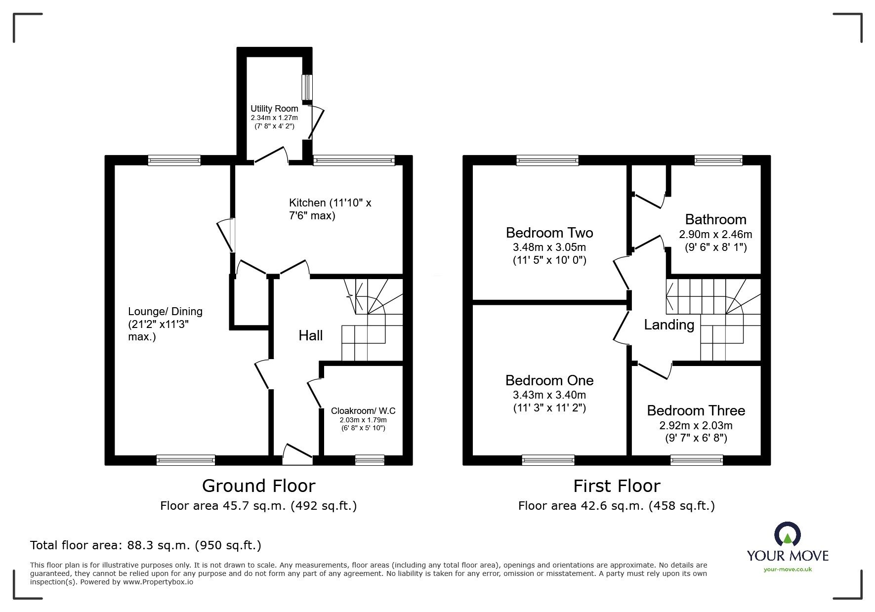 Floorplan of 3 bedroom Mid Terrace House for sale, Fareham Crescent, Wolverhampton, WV4