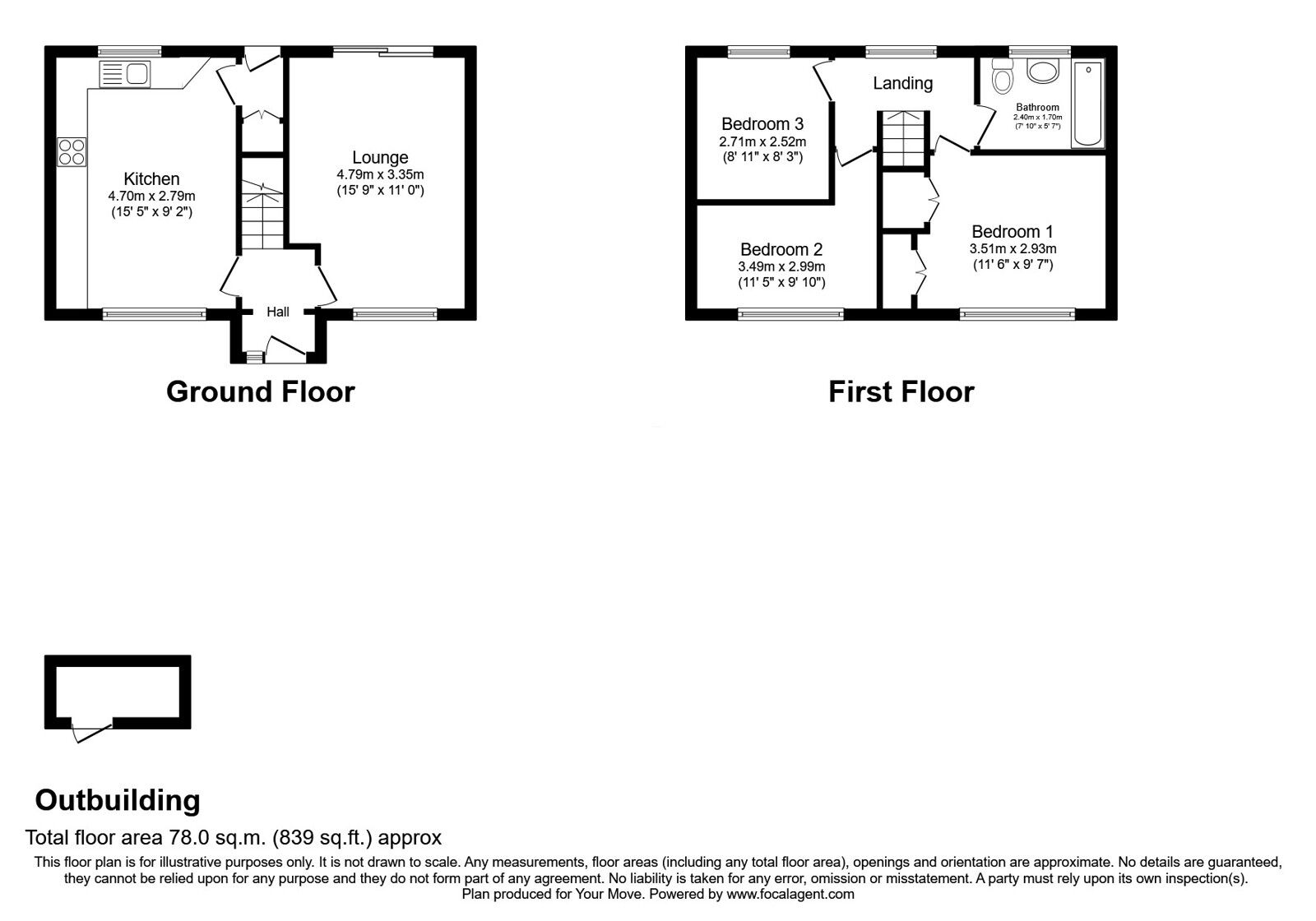 Floorplan of 3 bedroom Mid Terrace House for sale, Woodhouse Road North, Wolverhampton, West Midlands, WV6