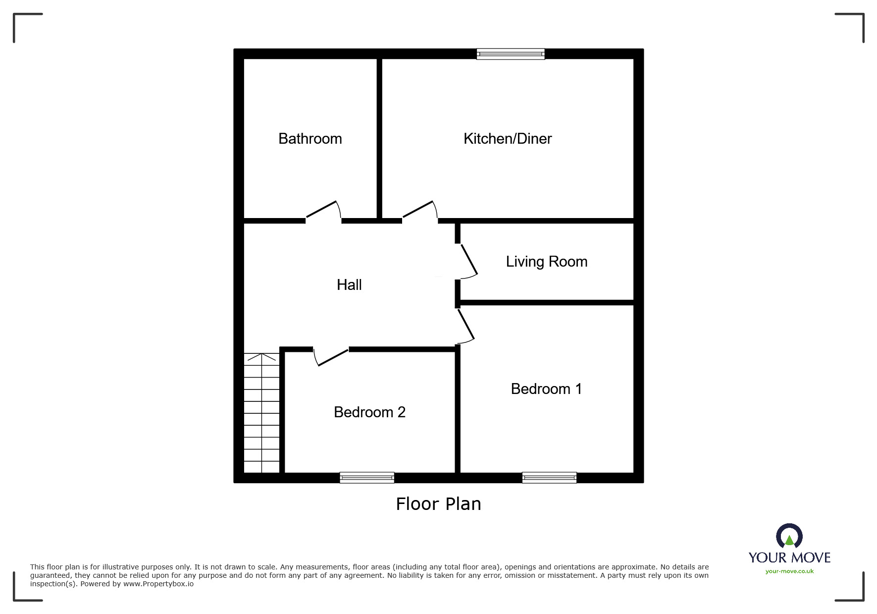Floorplan of 2 bedroom Flat to rent, Cannock Road, Wednesfield, West Midlands, WV10