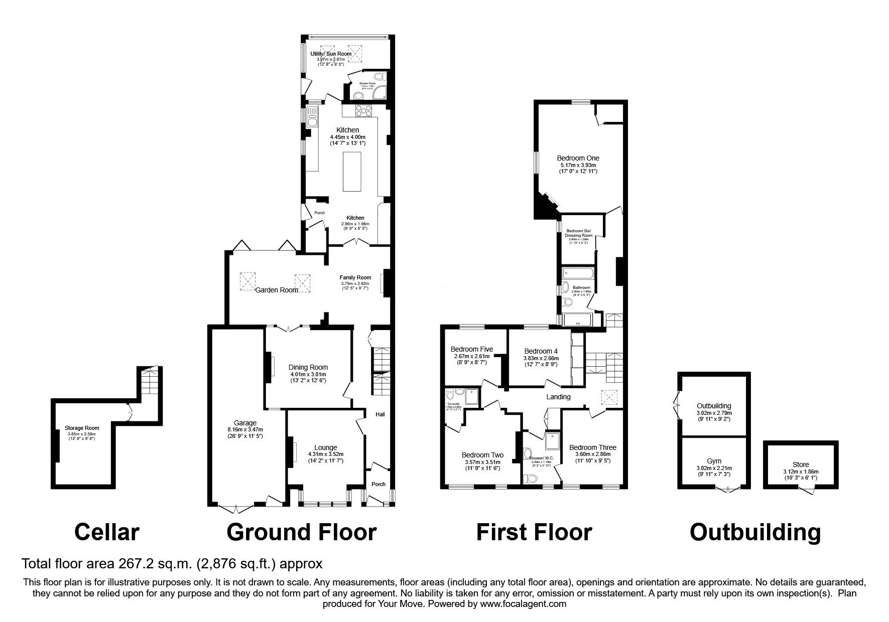 Floorplan of 6 bedroom Semi Detached House for sale, Copthorne Road, Wolverhampton, West Midlands, WV3