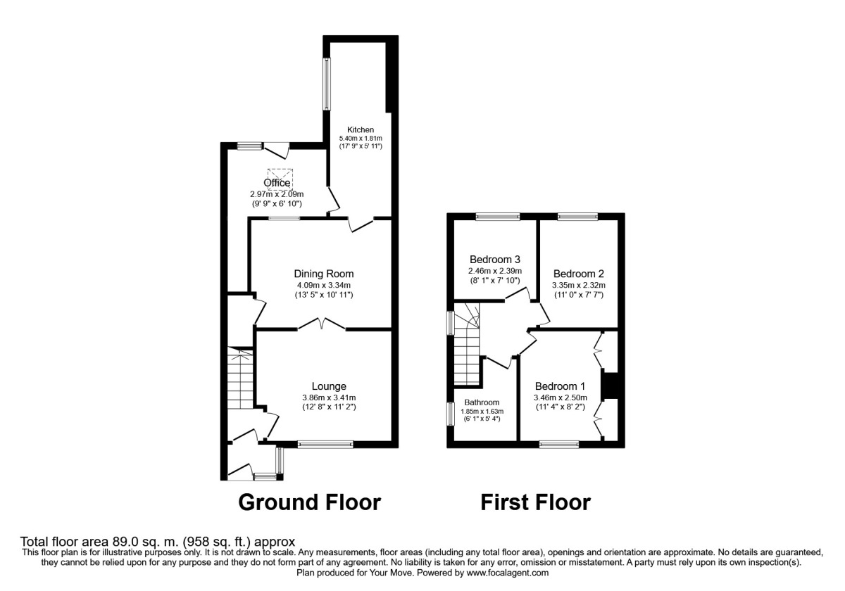 Floorplan of 3 bedroom Semi Detached House to rent, Sherborne Road, Wolverhampton, West Midlands, WV10