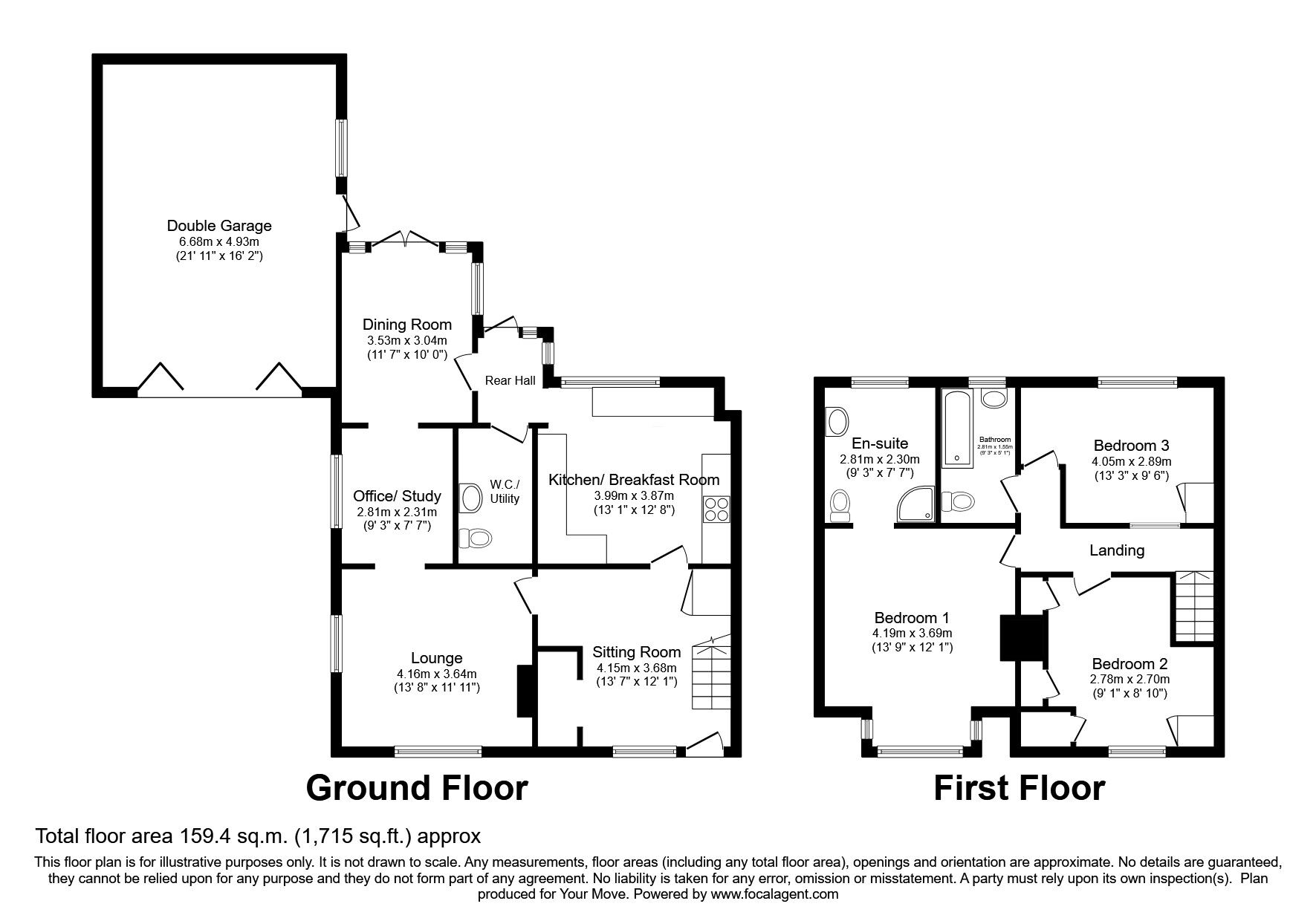 Floorplan of 3 bedroom Semi Detached Property for sale, Mount Road, Tettenhall Wood, West Midlands, WV6
