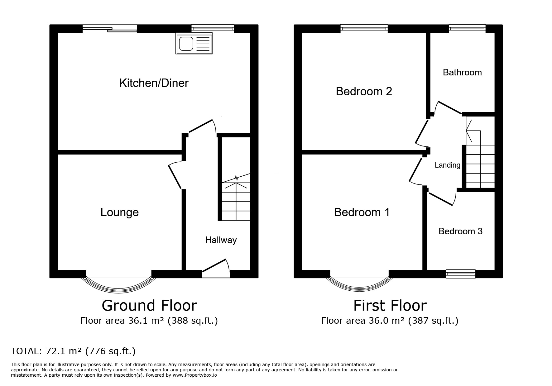 Floorplan of 3 bedroom Semi Detached House to rent, Wrexham Avenue, Walsall, West Midlands, WS2