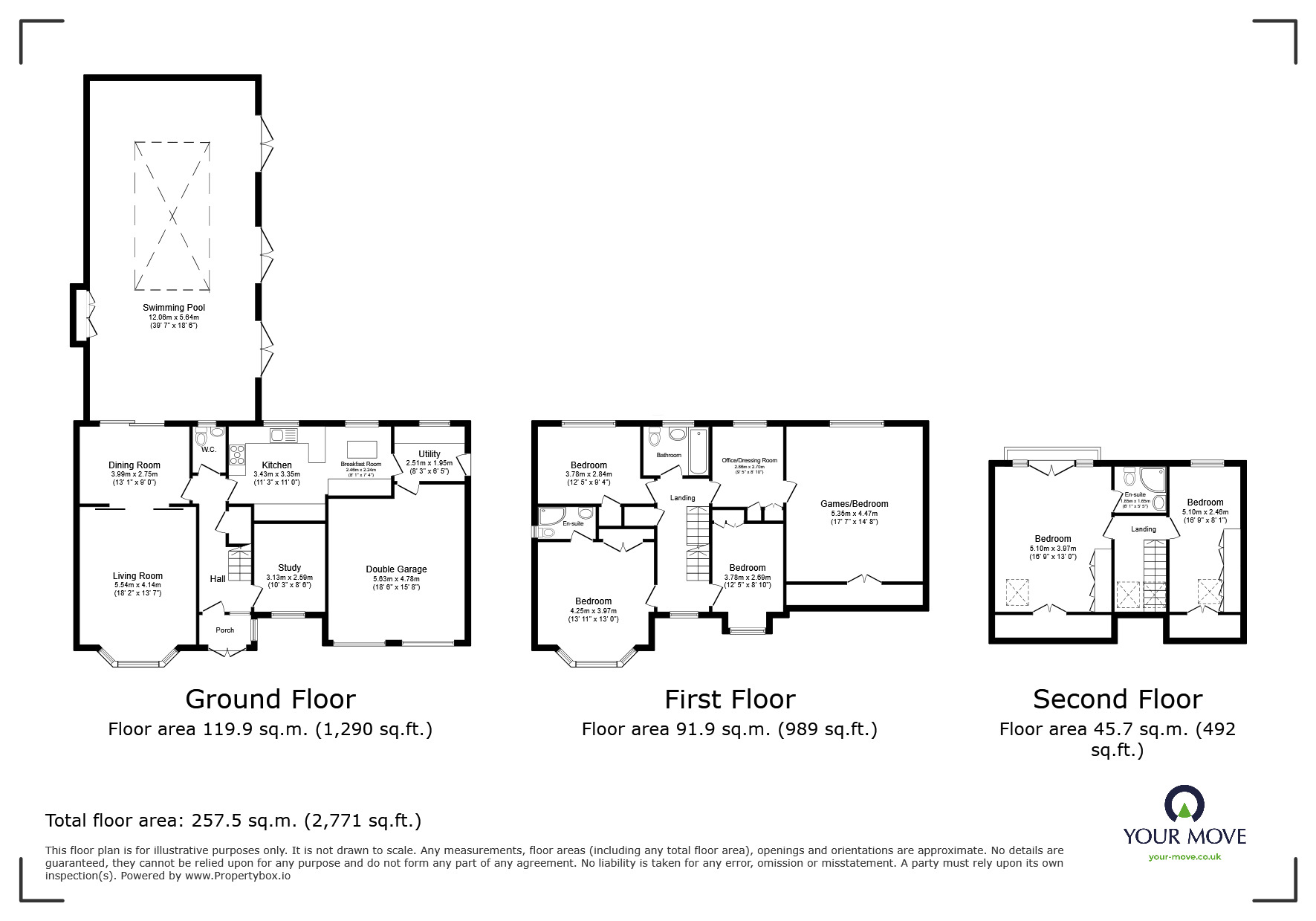 Floorplan of 6 bedroom Detached House to rent, Rebecca Gardens, Penn, West Midlands, WV4