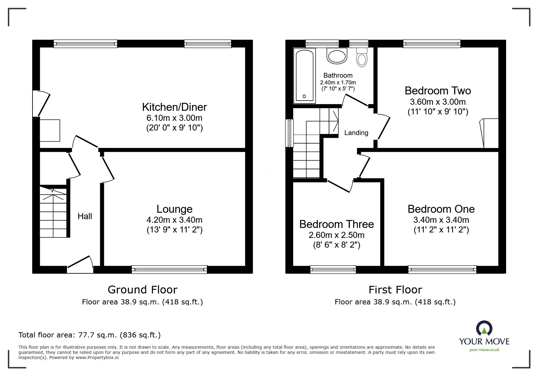 Floorplan of 3 bedroom Semi Detached House to rent, Griffiths Drive, Wolverhampton, West Midlands, WV11