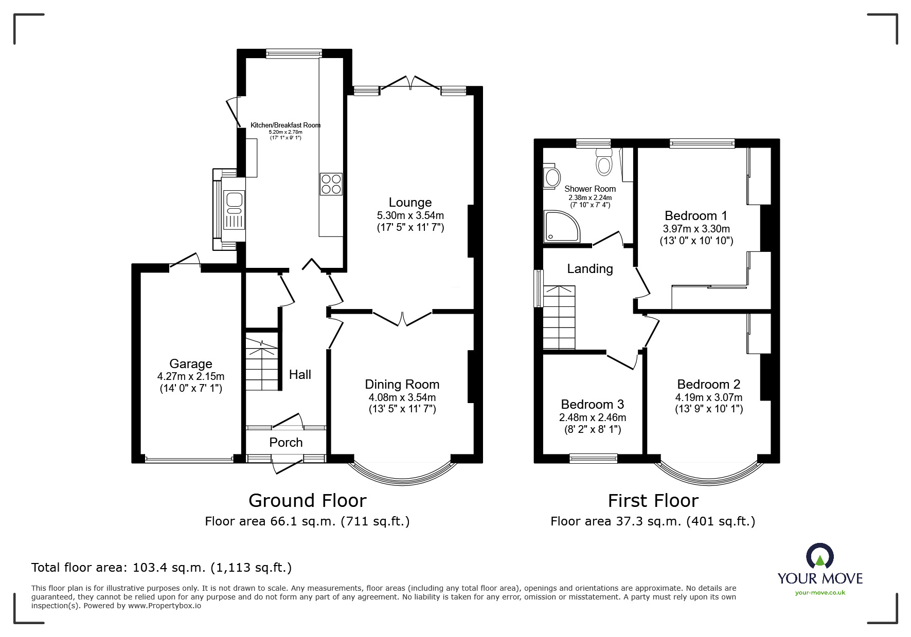 Floorplan of 3 bedroom Detached House to rent, Wychbury Road, Wolverhampton, West Midlands, WV3