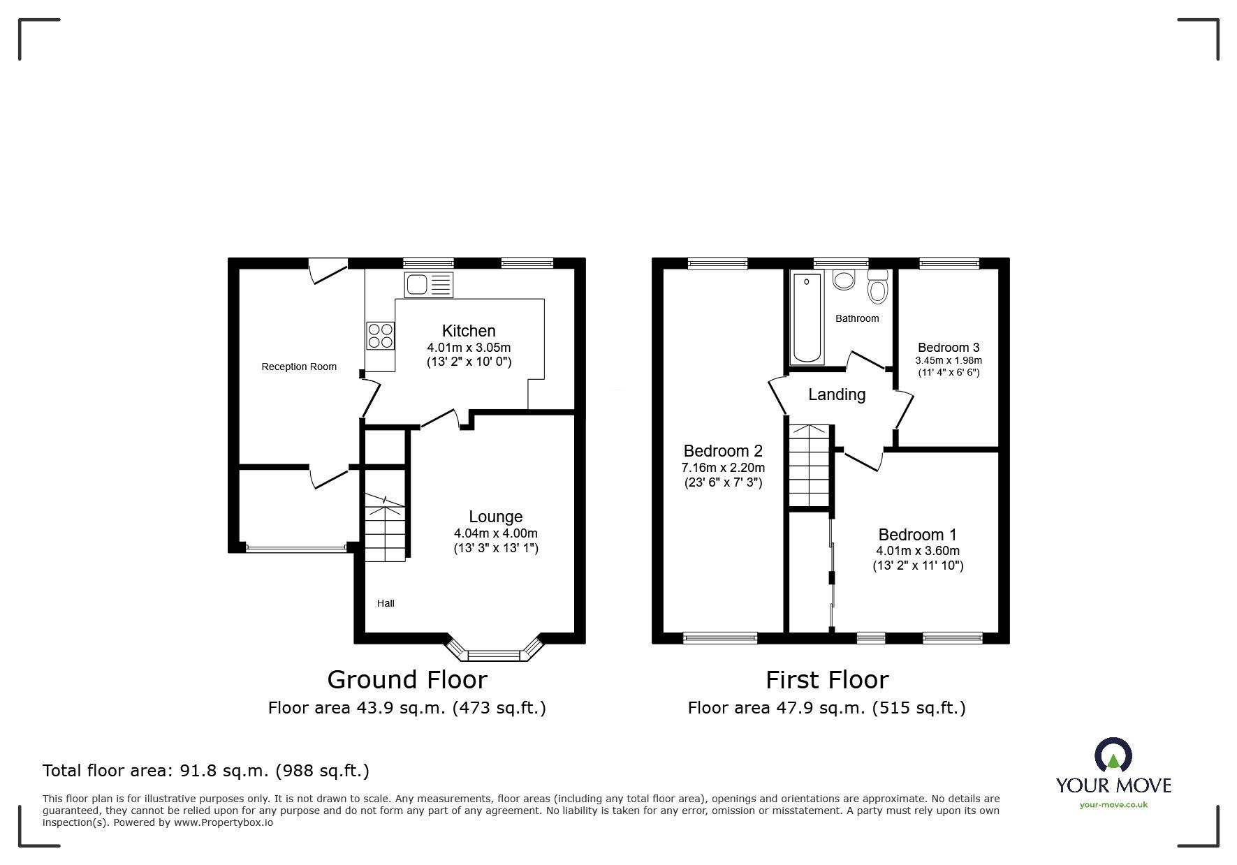 Floorplan of 3 bedroom Semi Detached House to rent, Coppice Farm Way, Willenhall, West Midlands, WV12