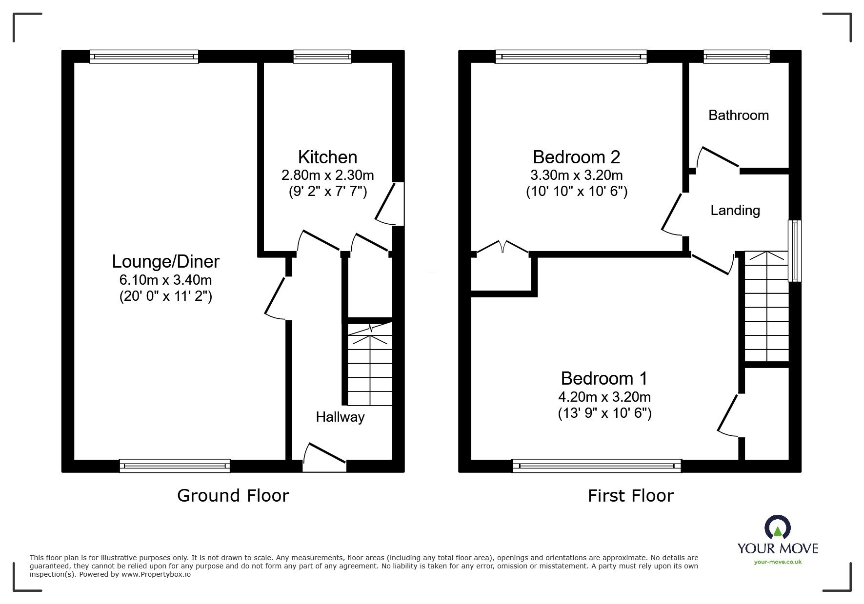 Floorplan of 2 bedroom Semi Detached House to rent, Millbank Street, Wolverhampton, West Midlands, WV11