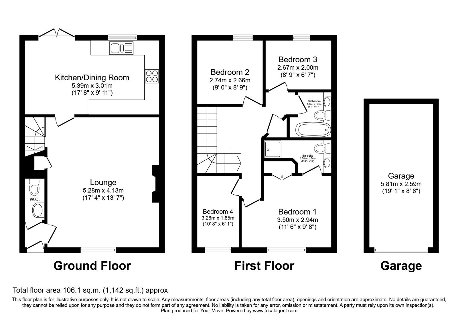 Floorplan of 4 bedroom Detached House for sale, Rakegate Close, Wolverhampton, West Midlands, WV10