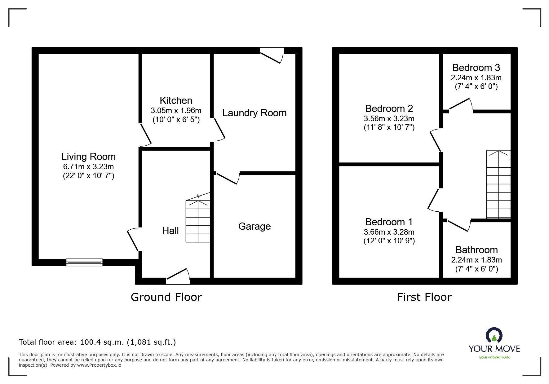 Floorplan of 3 bedroom Semi Detached House to rent, Duke Street, Wednesfield, West Midlands, WV11