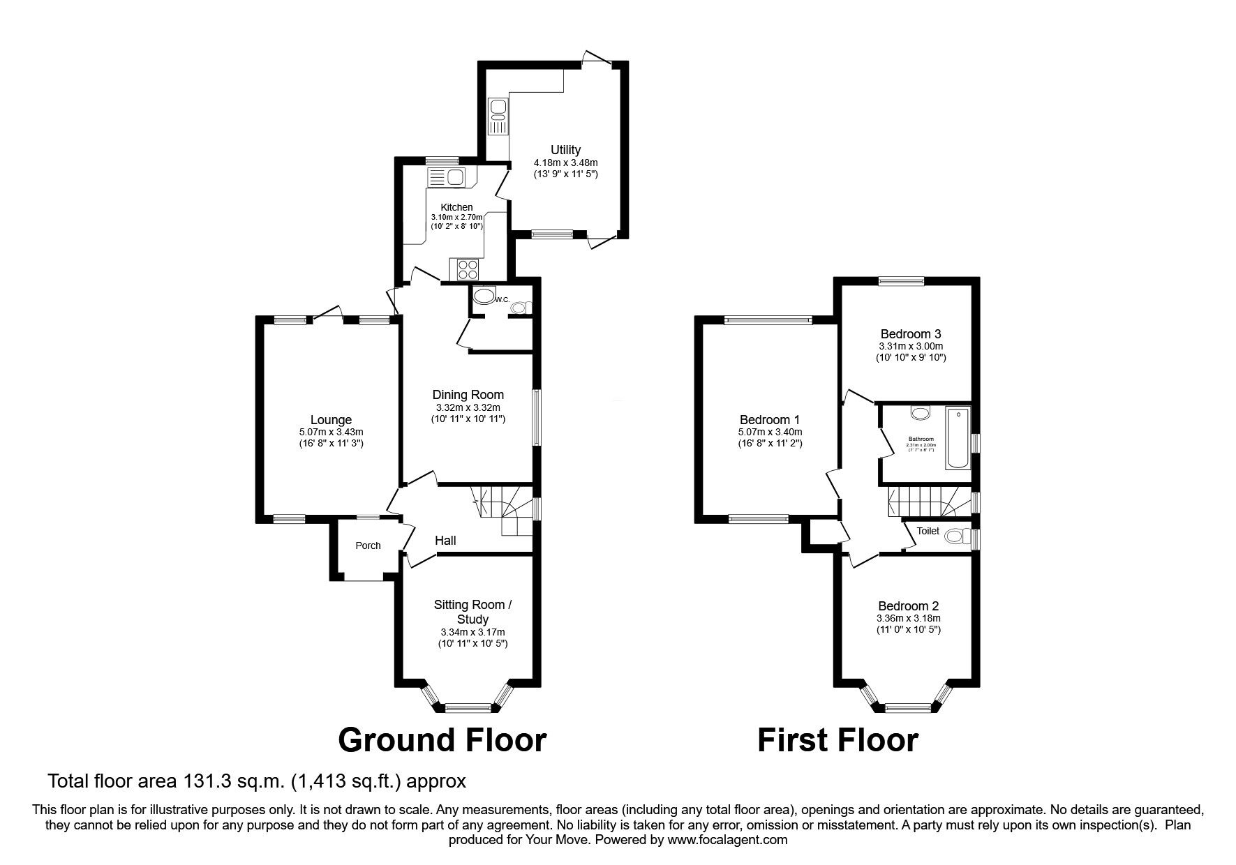 Floorplan of 3 bedroom Semi Detached House for sale, Pennhouse Avenue, Wolverhampton, West Midlands, WV4