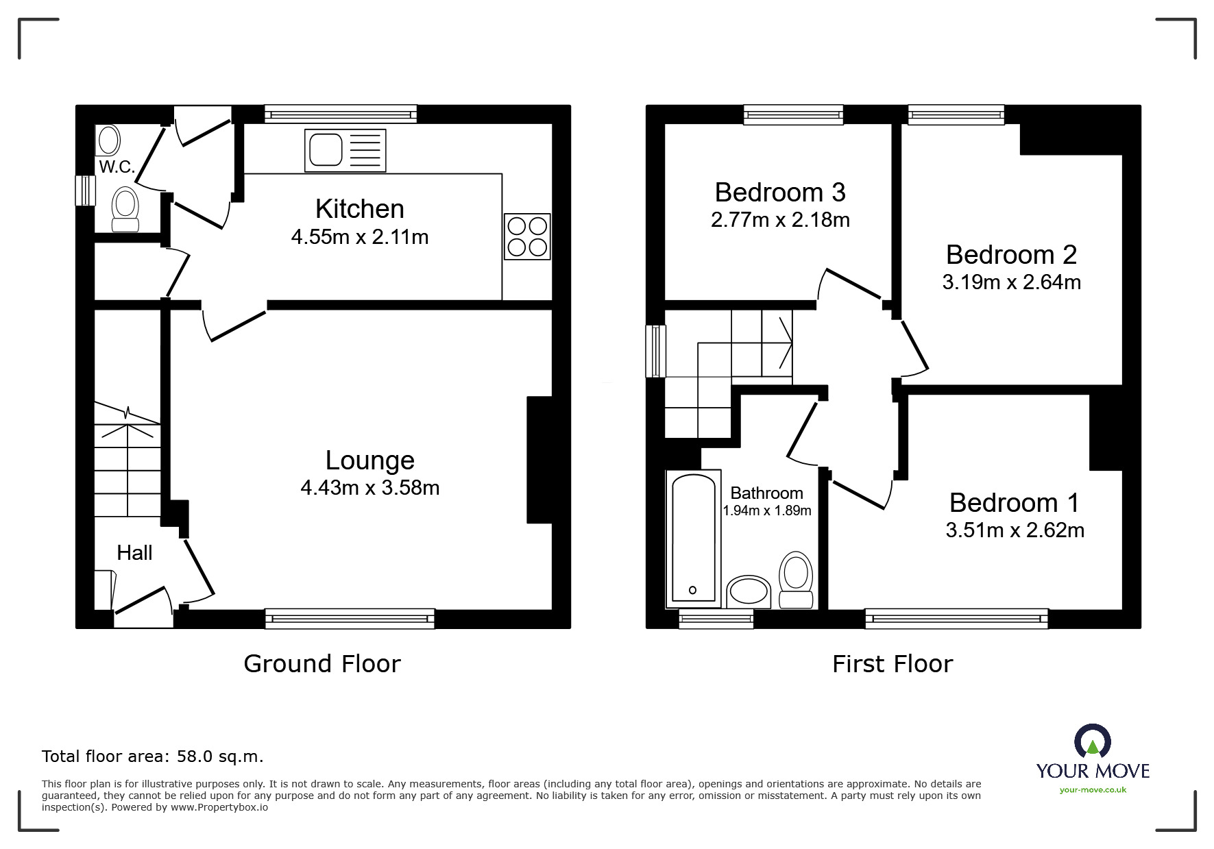 Floorplan of 3 bedroom End Terrace House to rent, Bagnall Street, Walsall, West Midlands, WS3