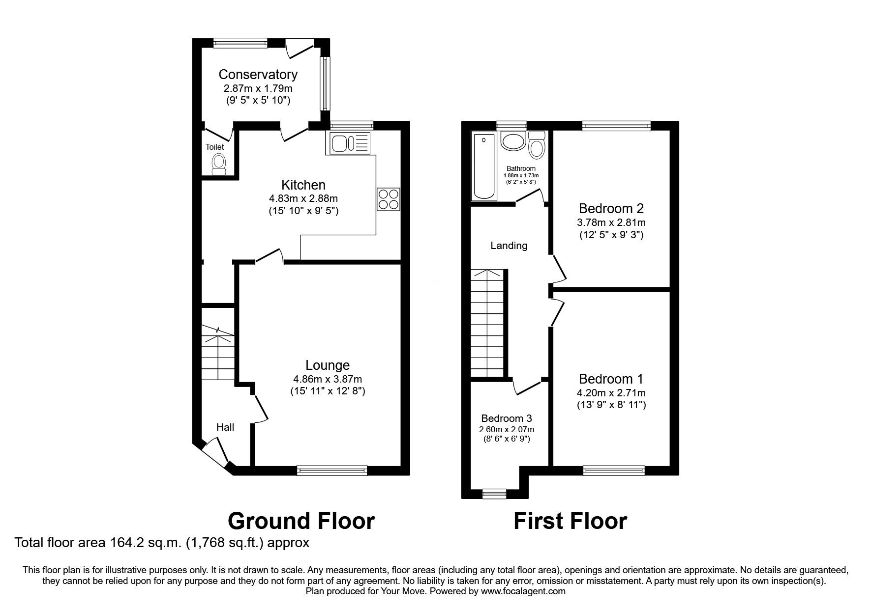 Floorplan of 3 bedroom Semi Detached House for sale, Thompson Avenue, Wolverhampton, West Midlands, WV2
