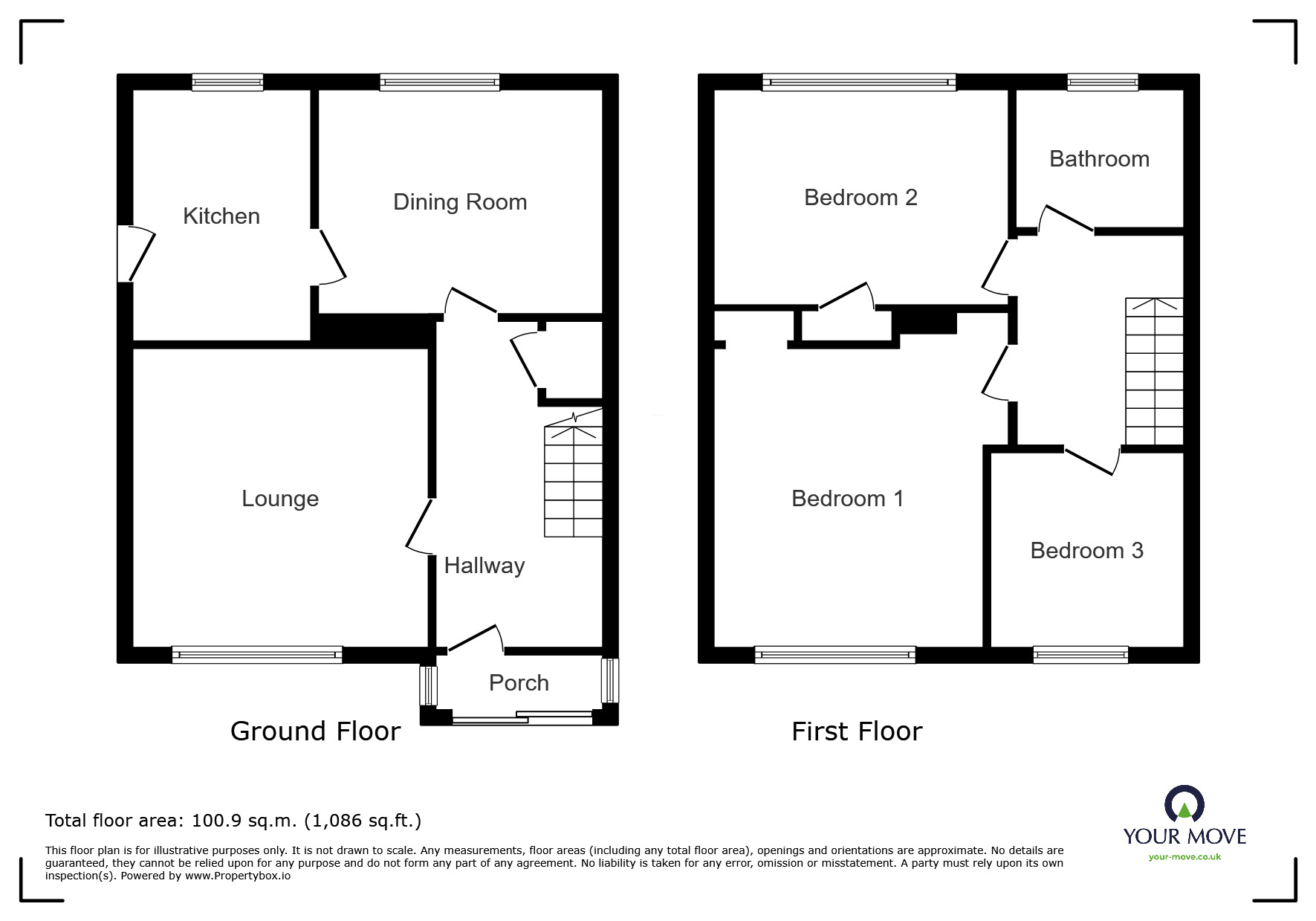 Floorplan of 3 bedroom Semi Detached House to rent, Underhill Lane, Wolverhampton, West Midlands, WV10