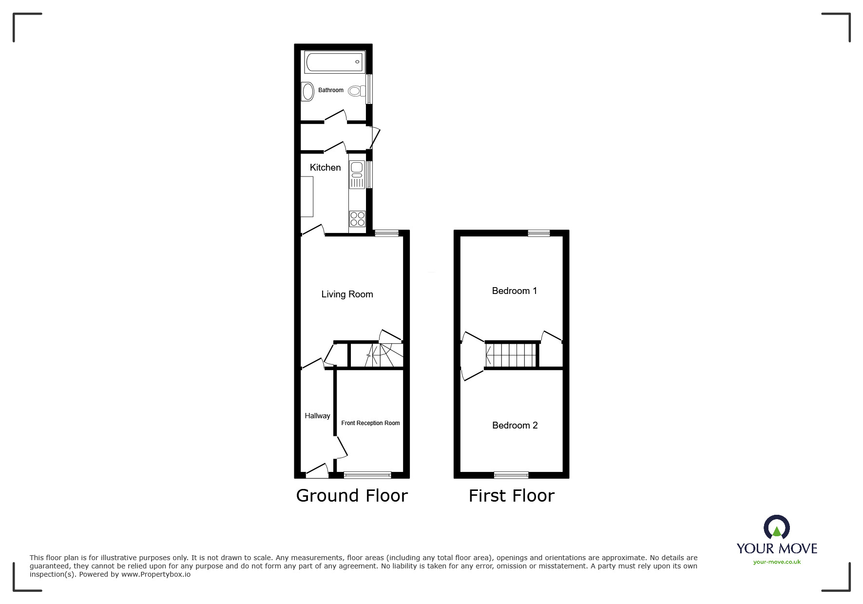 Floorplan of 2 bedroom Mid Terrace House to rent, Fisher Street, Wolverhampton, West Midlands, WV3
