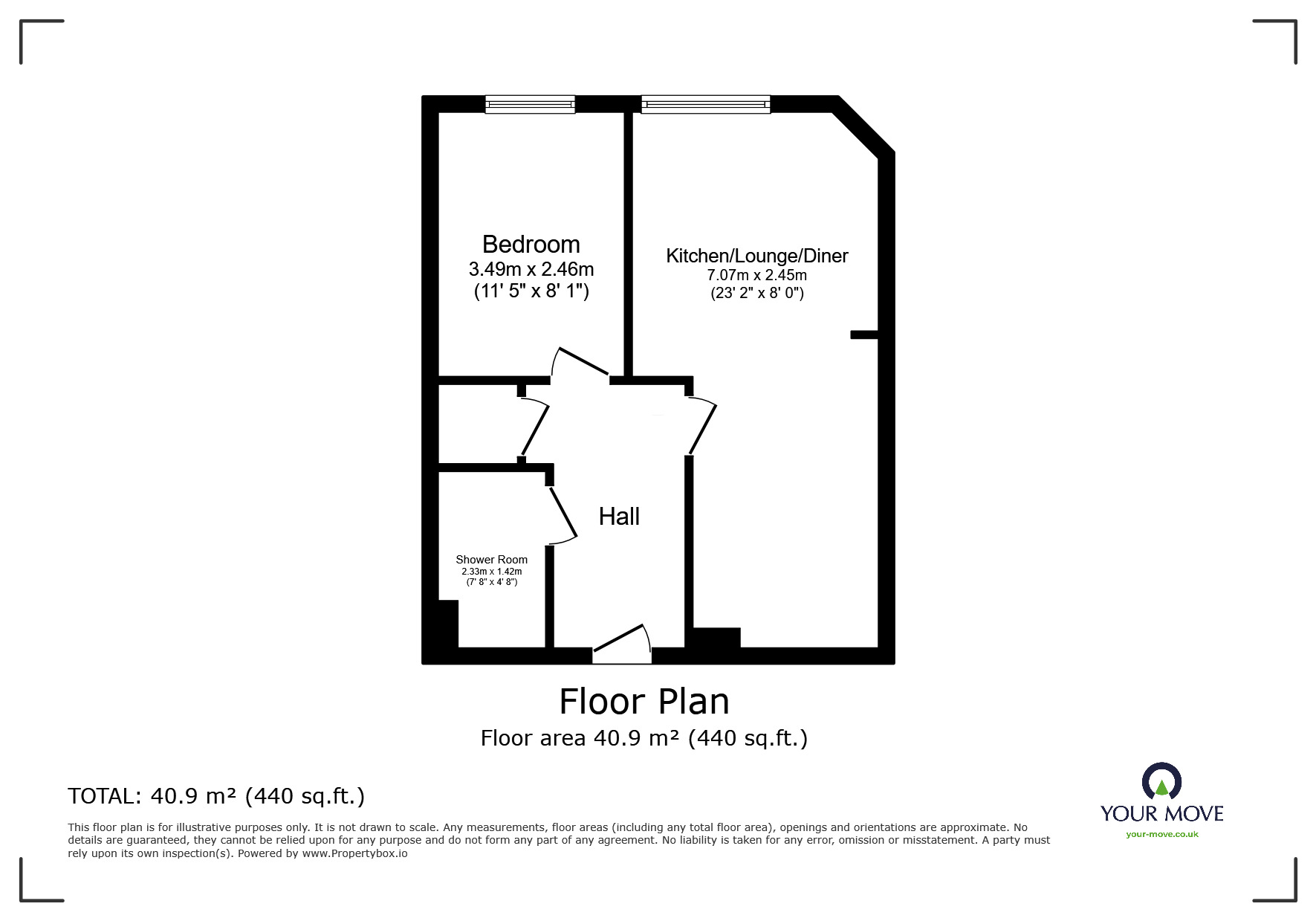 Floorplan of 1 bedroom Flat to rent, Church Street, Wolverhampton, West Midlands, WV2