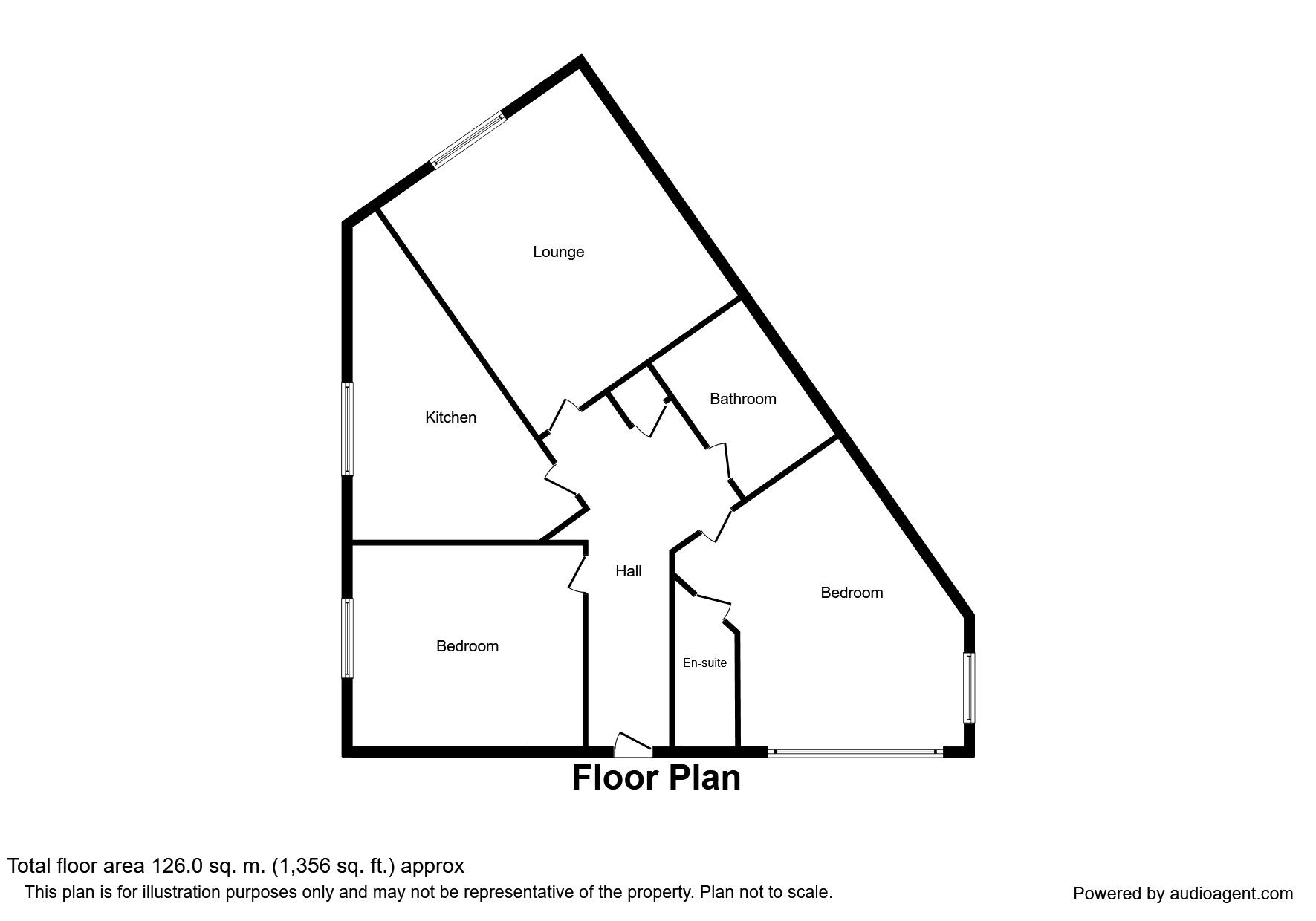Floorplan of 2 bedroom Flat to rent, Squires Grove, Willenhall, West Midlands, WV12