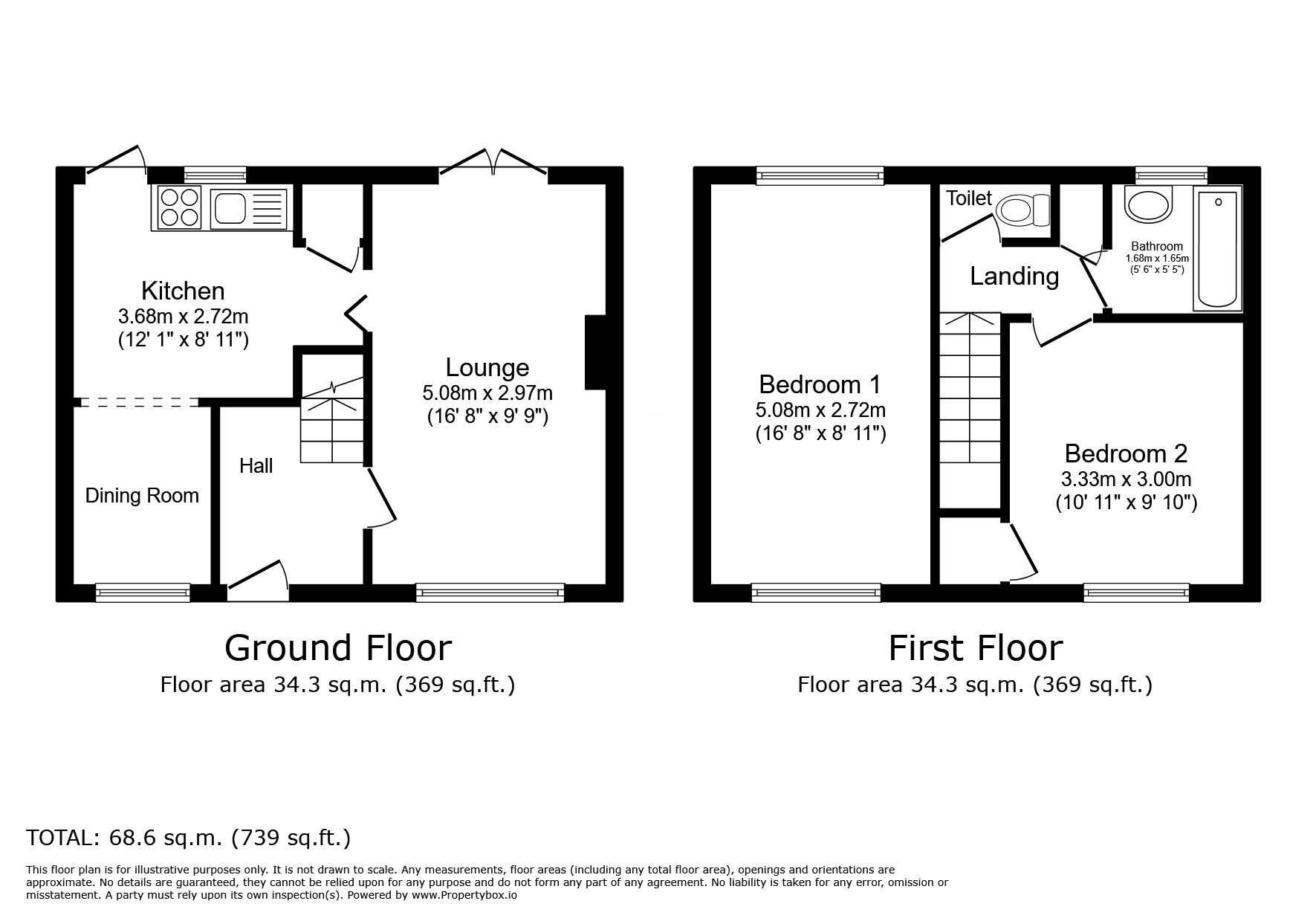 Floorplan of 2 bedroom End Terrace House to rent, Westacre Crescent, Wolverhampton, West Midlands, WV3