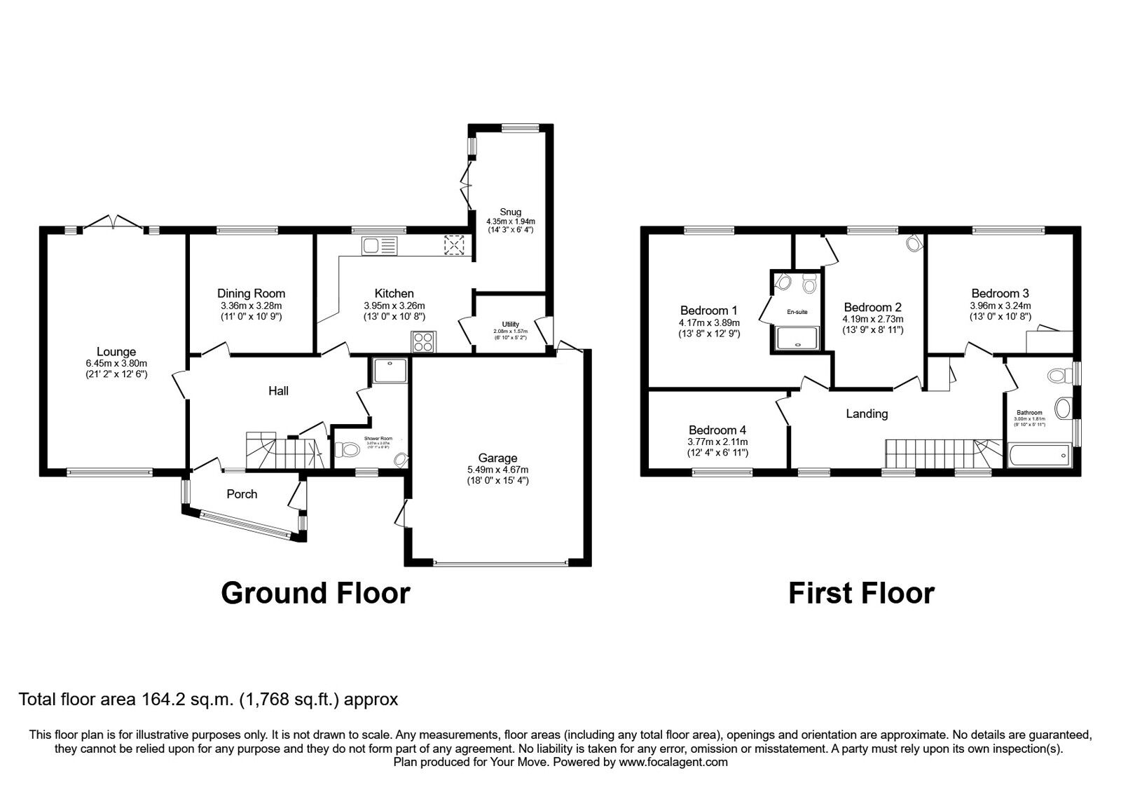 Floorplan of 4 bedroom Detached House for sale, The Parklands, Wolverhampton, West Midlands, WV3