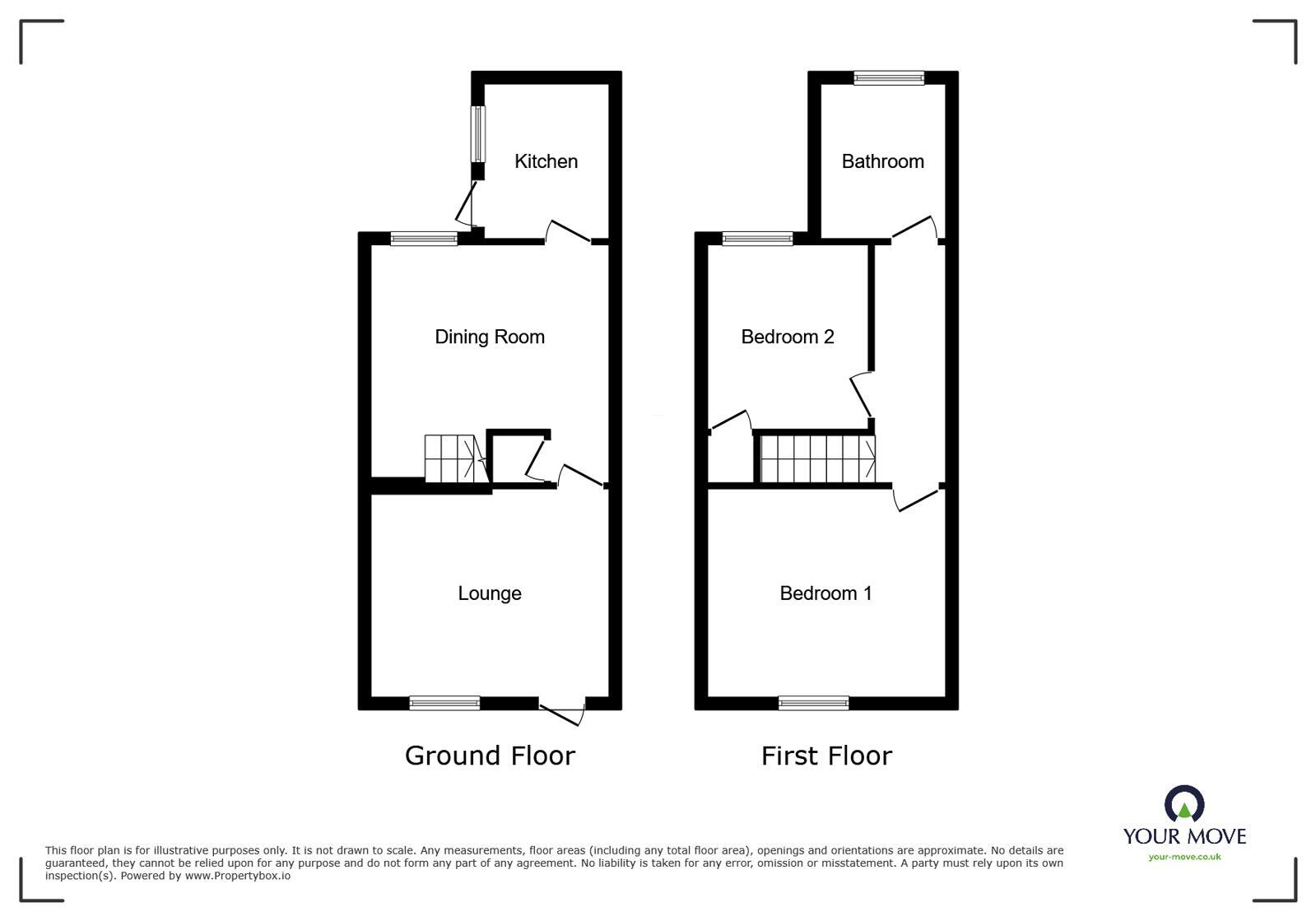 Floorplan of 2 bedroom Mid Terrace House to rent, Wolverhampton Road, Wednesfield, West Midlands, WV11