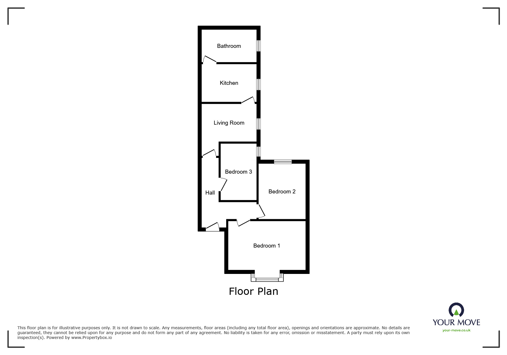 Floorplan of 3 bedroom Flat to rent, Lea Road, Wolverhampton, West Midlands, WV3