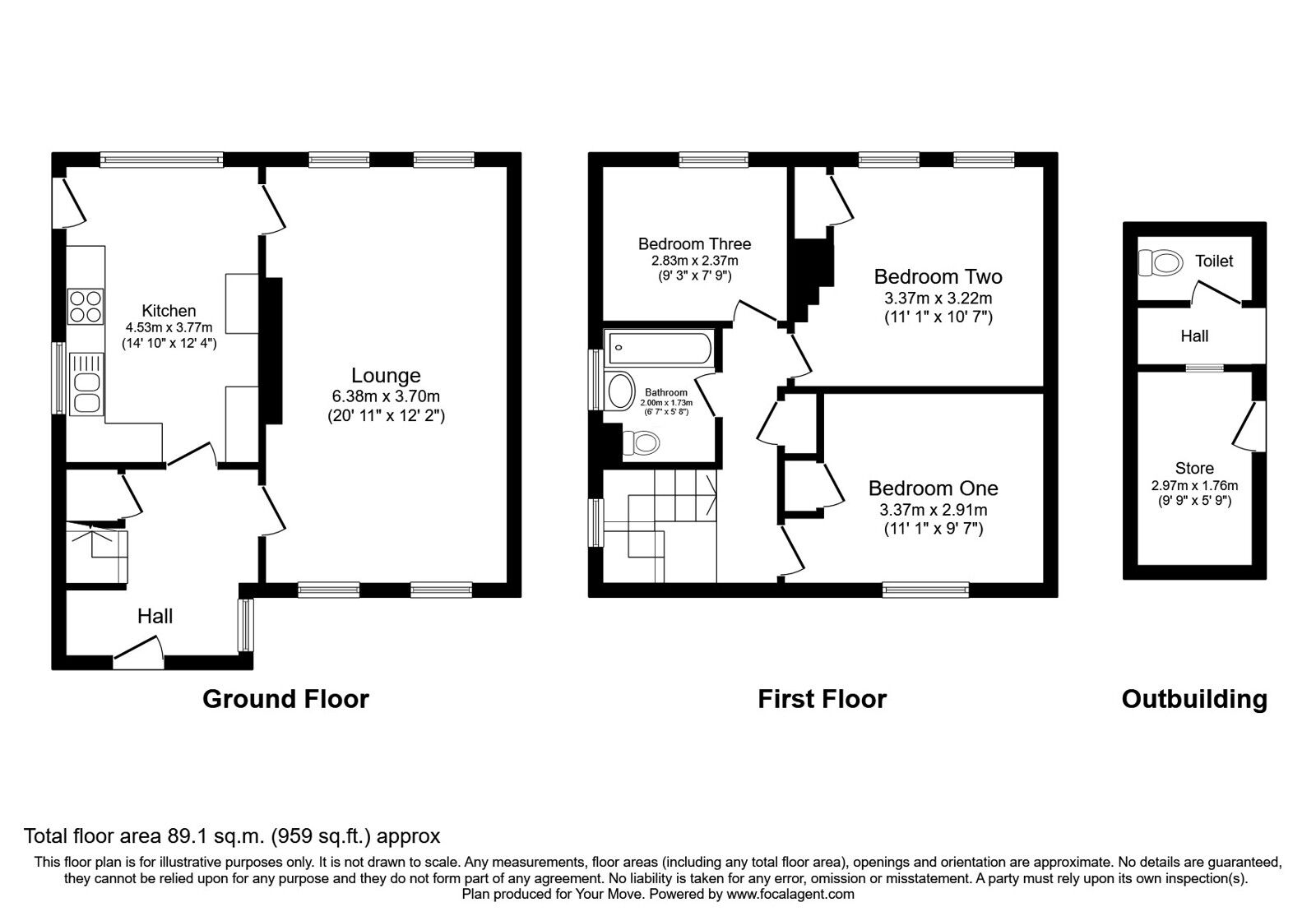 Floorplan of 3 bedroom Semi Detached House for sale, Bilston Road, Wolverhampton, West Midlands, WV2