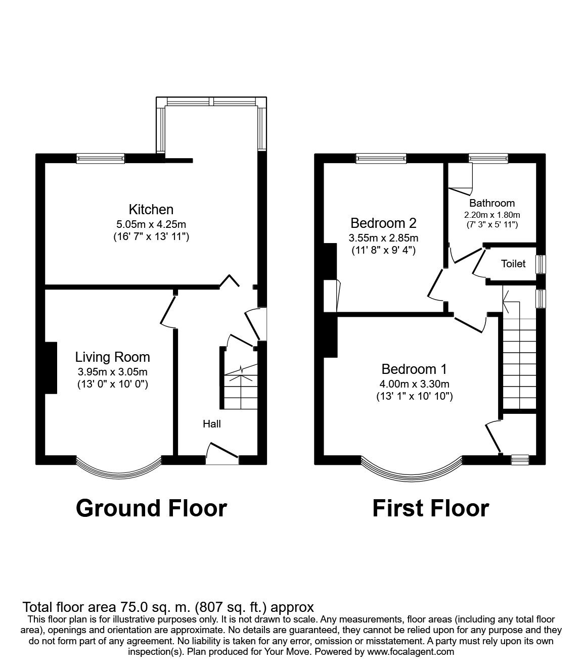 Floorplan of 2 bedroom Semi Detached House to rent, Park Avenue, Gosforth, Newcastle Upon Tyne, NE3