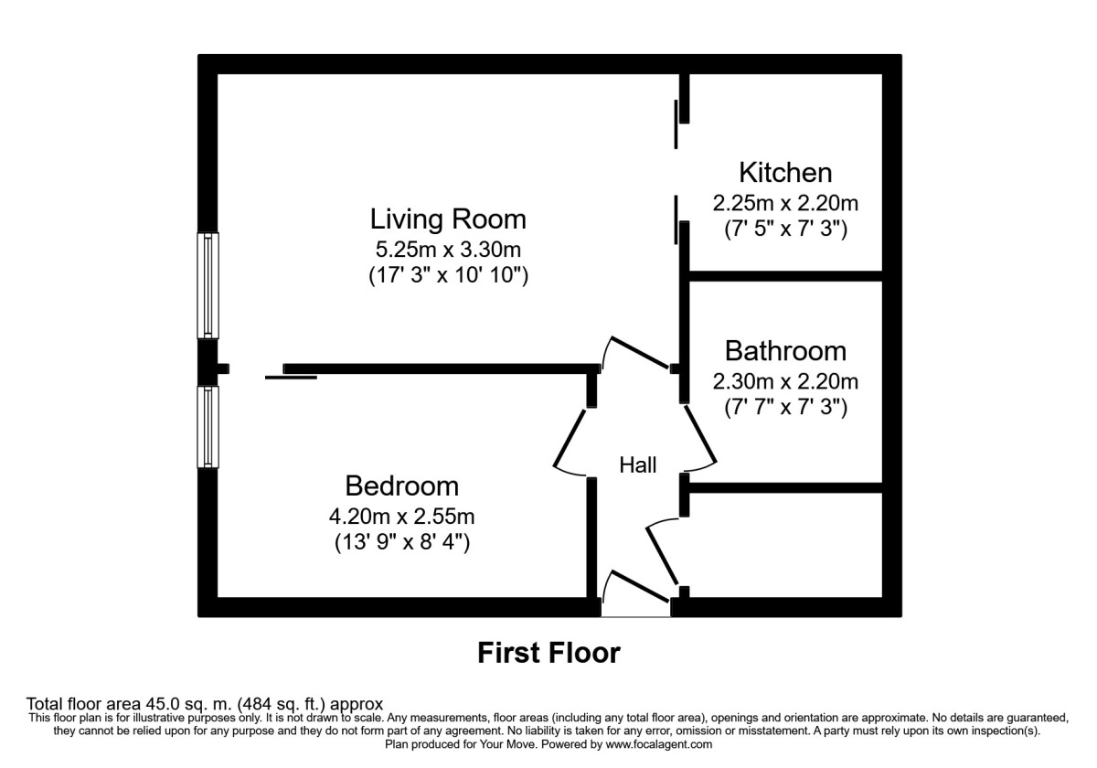 Floorplan of 1 bedroom Flat to rent, Waterloo Street, Newcastle Upon Tyne, NE1