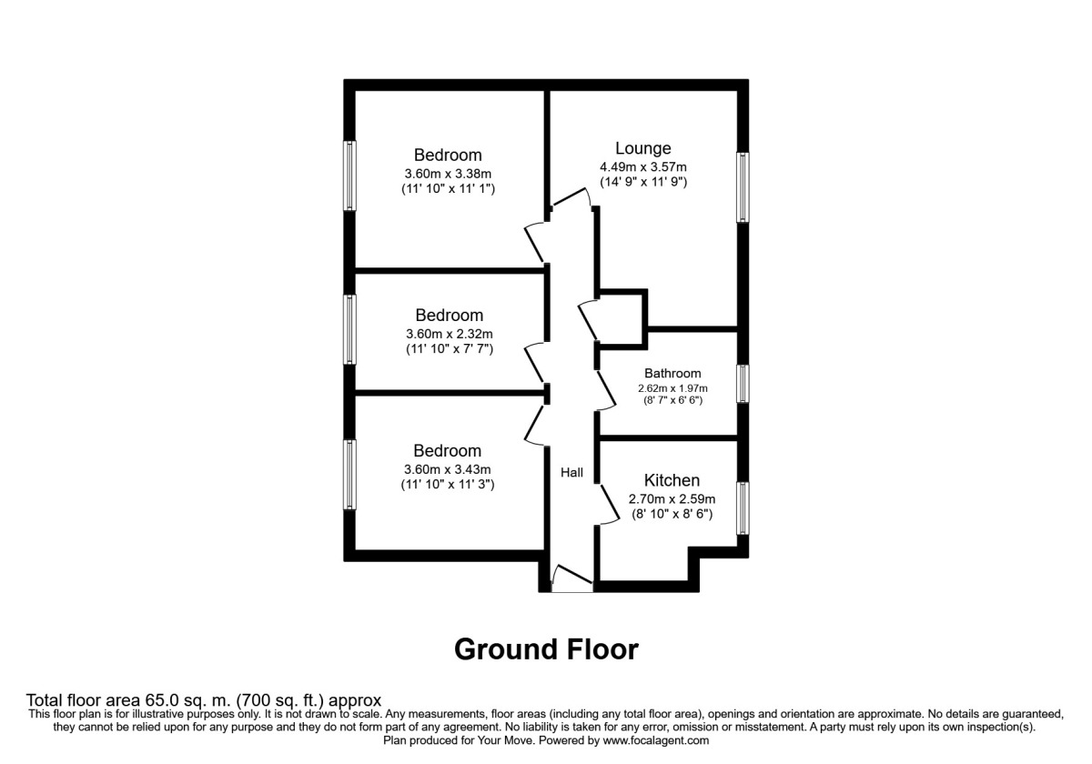 Floorplan of 3 bedroom  Flat to rent, Park Avenue, Gosforth, Newcastle Upon Tyne, NE3